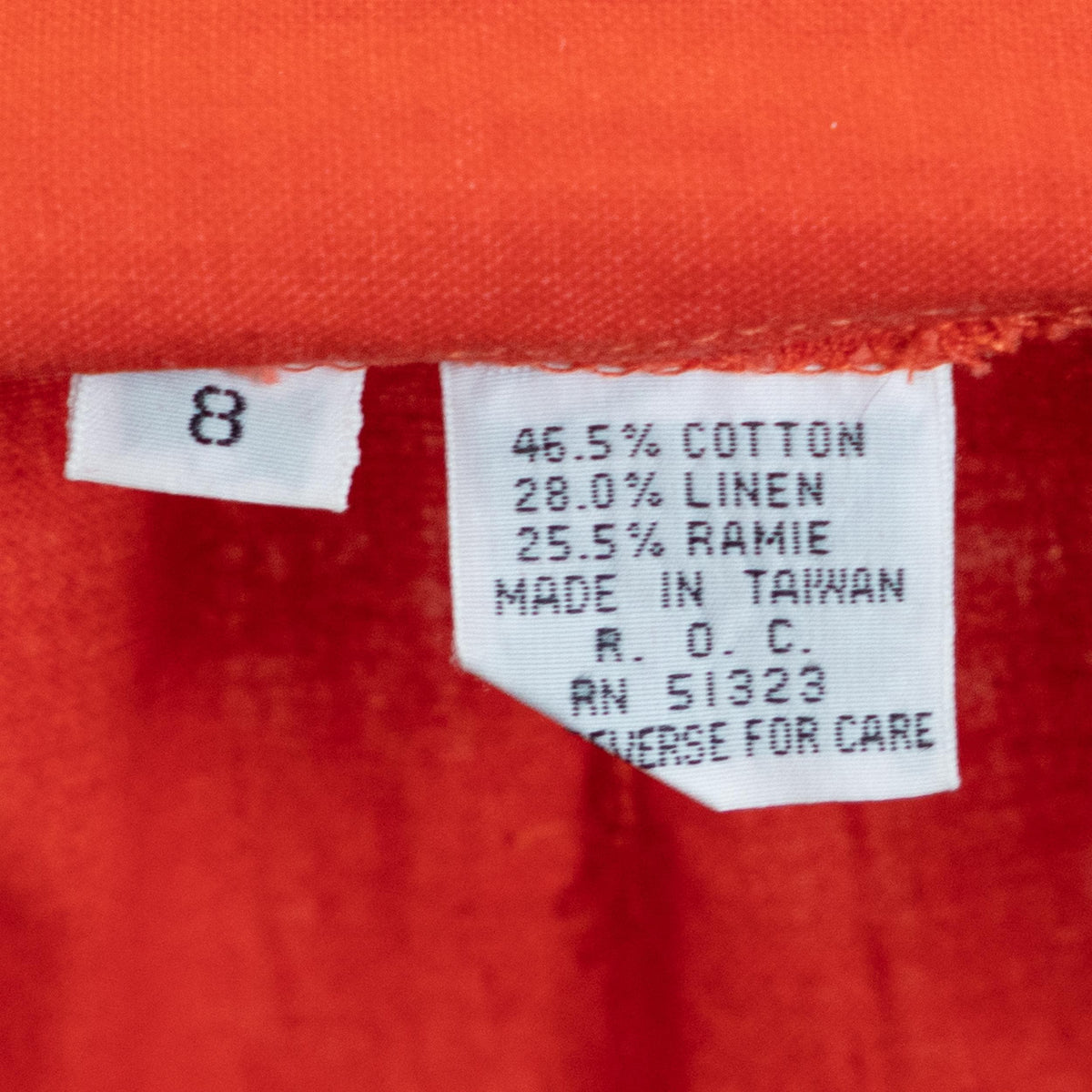 Vintage 80s Burnt Orange Linen Blend Midi Skirt - Small, 27" Waist | Buckle Back A Line Skirt