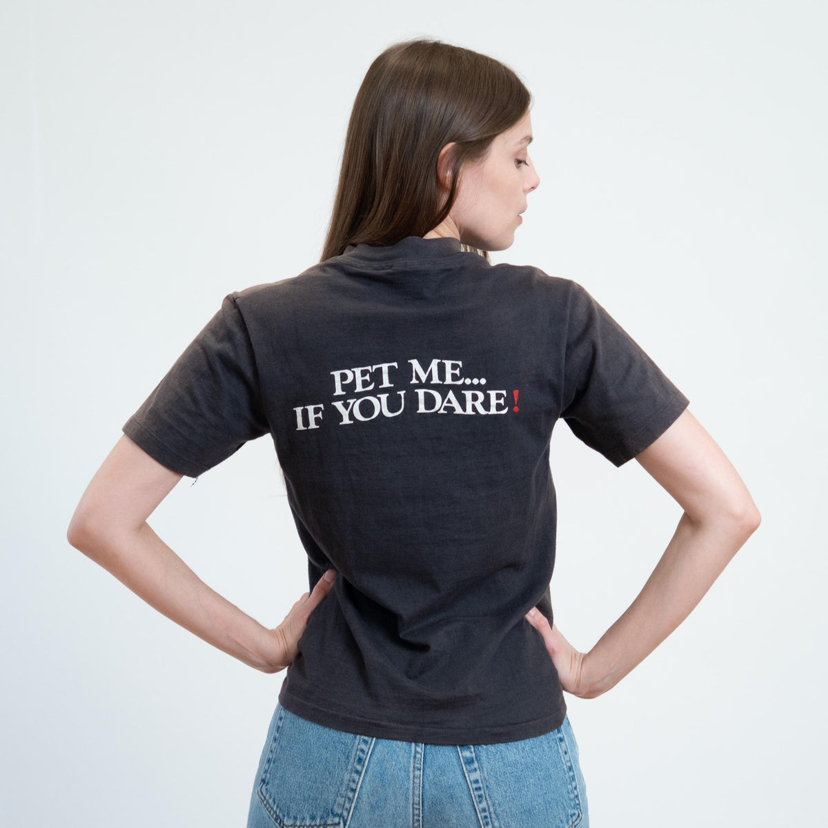 Vintage 80s Cat People "Pet Me If You Dare" Cult Horror Movie T Shirt - XS to Small | Unisex Film Promo Graphic Tee