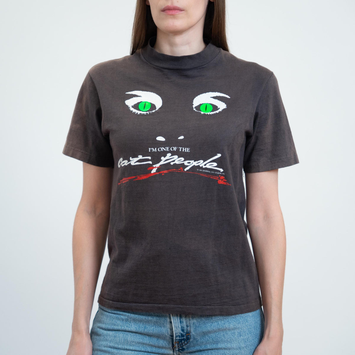 Vintage 80s Cat People "Pet Me If You Dare" Cult Horror Movie T Shirt - XS to Small | Unisex Film Promo Graphic Tee