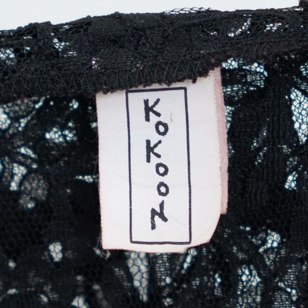 Vintage 90s Black Sheer Lace Crop Top - Large | Goth Cropped Tie Front Blouse