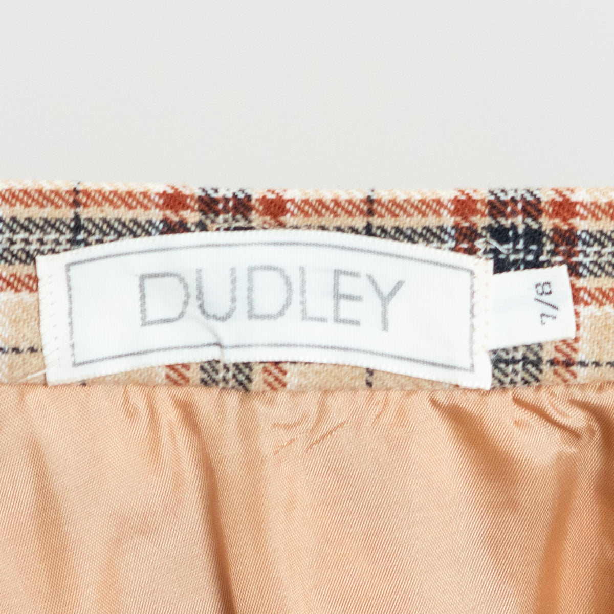 Vintage 70s Tan Plaid A-Line Midi Skirt - Extra Small, 25" Waist | High Waisted Schoolgirl Skirt