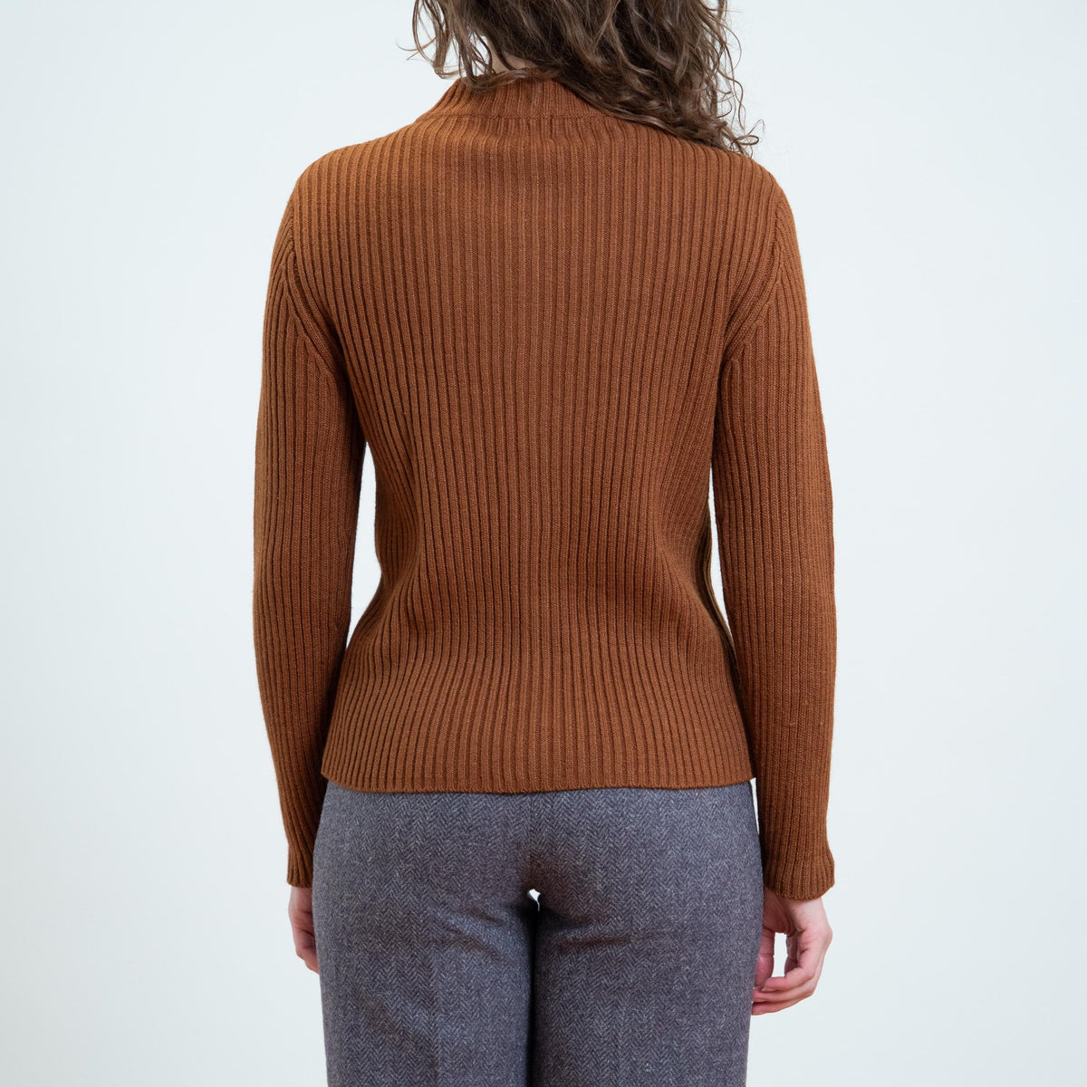 Vintage 90s Does 70s Brown Suede & Knit Cardigan - Medium | Leather Zip Up Sweater Jacket