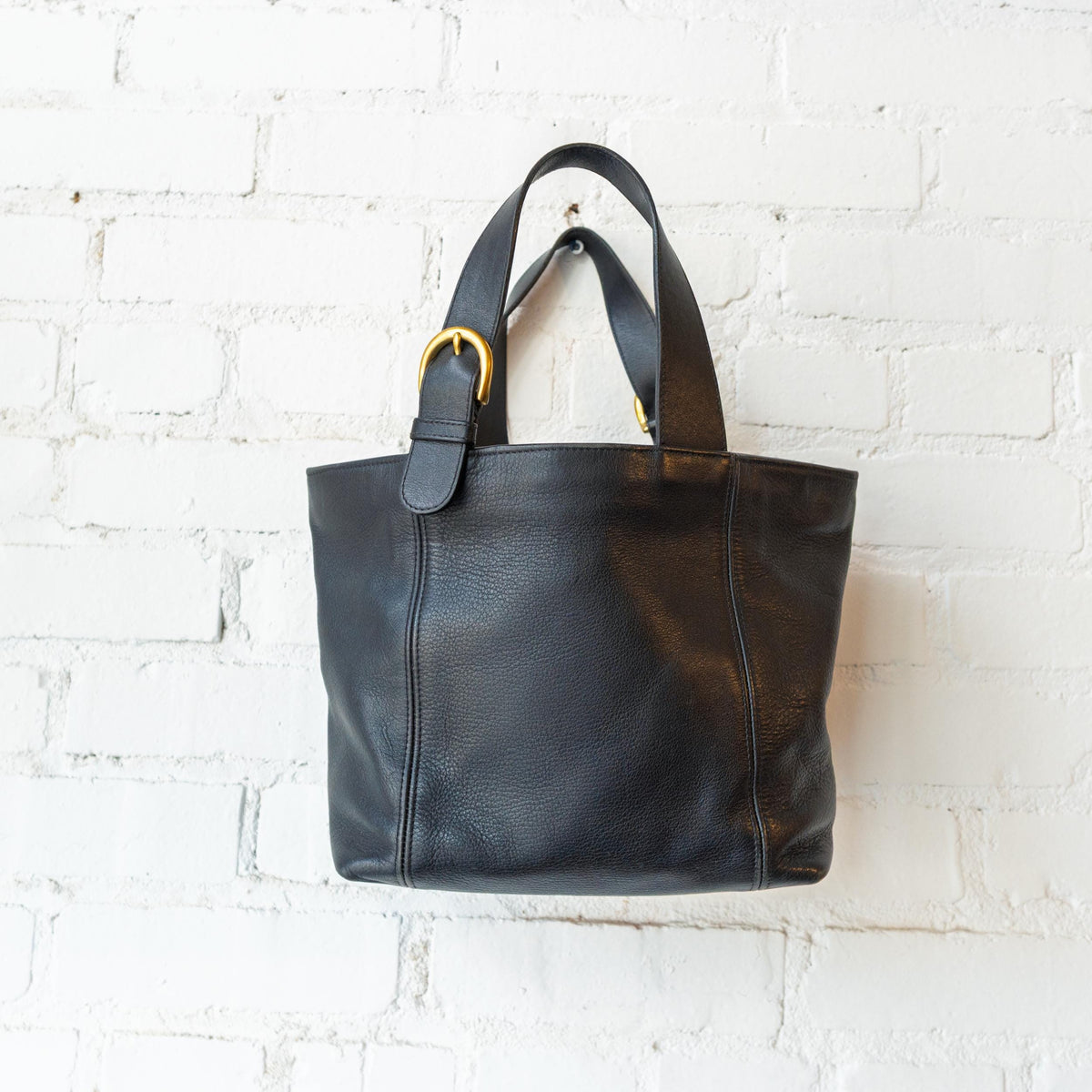 Vintage 90s Coach Black Waverly Tote #4133 | Top Handle Leather Designer Purse