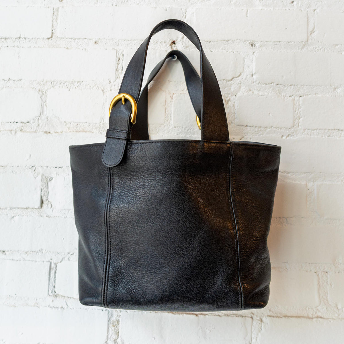 Vintage 90s Coach Black Waverly Tote #4133 | Top Handle Leather Designer Purse