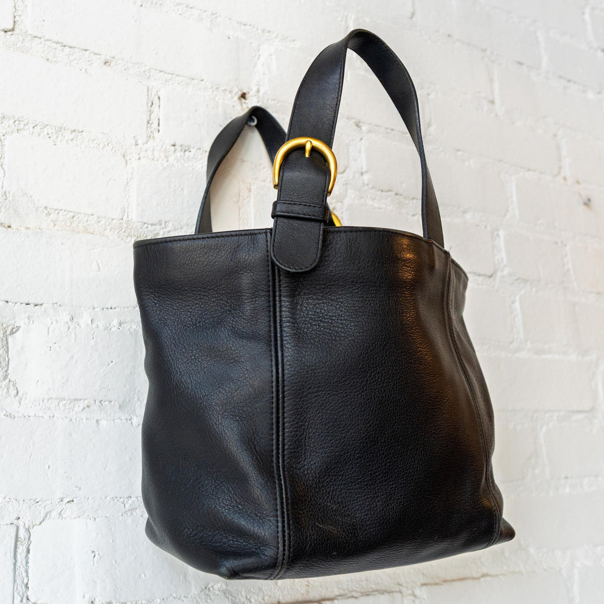 Vintage 90s Coach Black Waverly Tote #4133 | Top Handle Leather Designer Purse