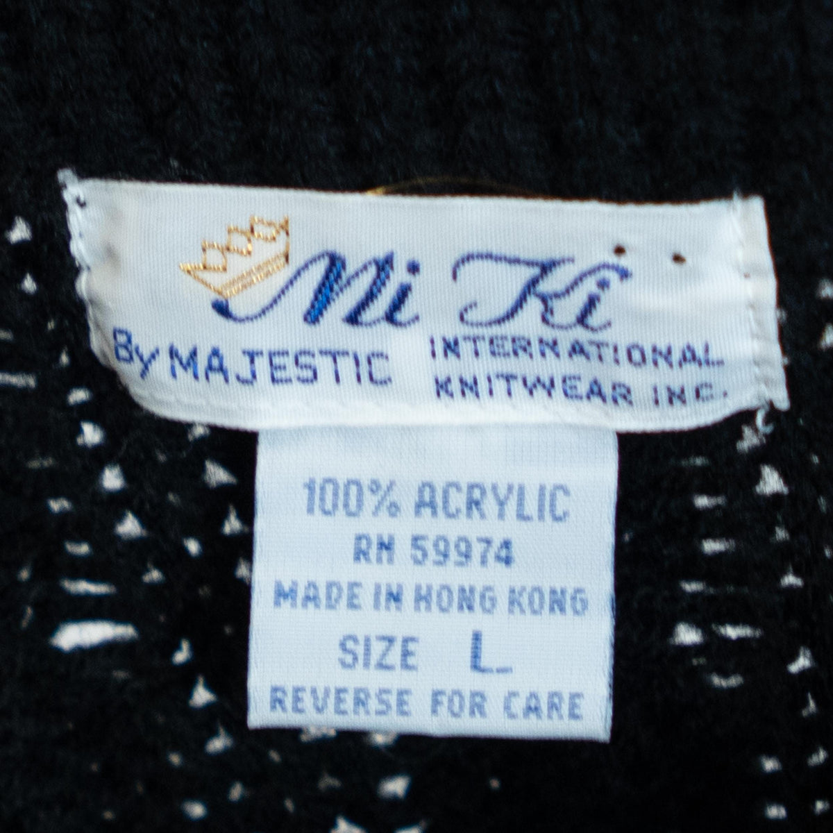 Vintage 80s Black Cable Knit Funnel Neck Sweater - Large | Slouchy Chunky Knit Pullover