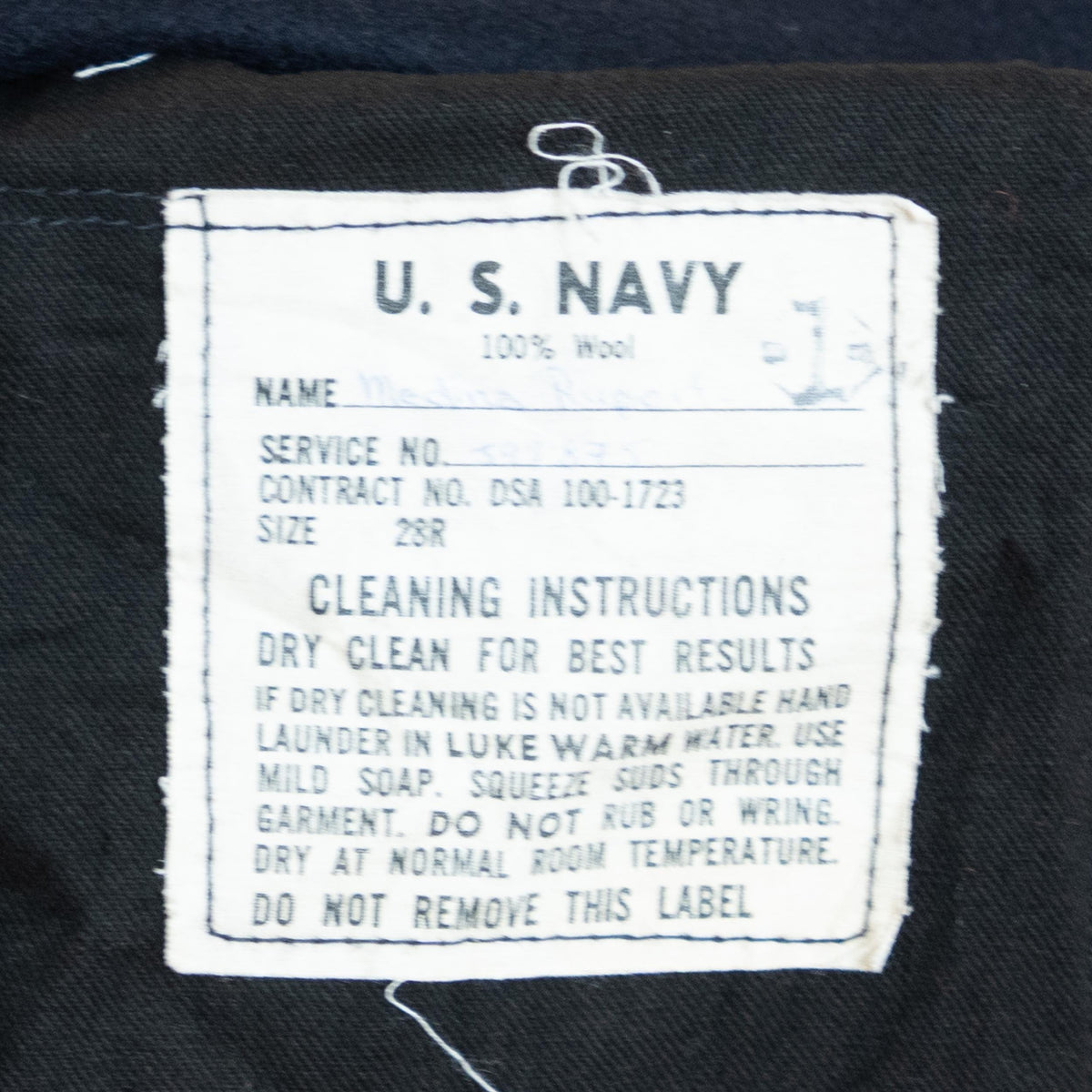 Vintage 60s US Navy Wool Sailor Pants - Small, 27" Waist | Flared Anchor Button Crackerjack Uniform Trousers