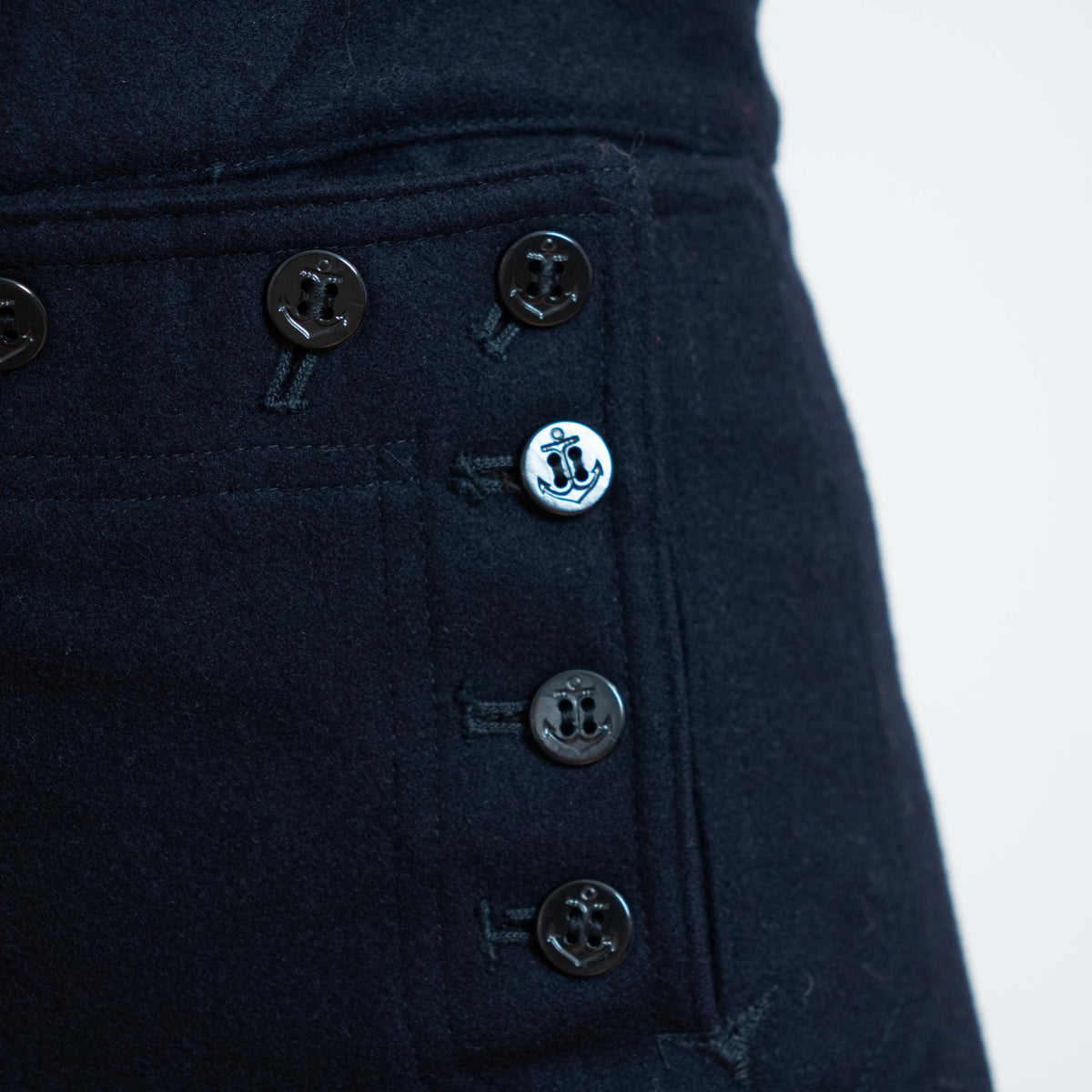 Vintage 60s US Navy Wool Sailor Pants - Small, 27" Waist | Flared Anchor Button Crackerjack Uniform Trousers