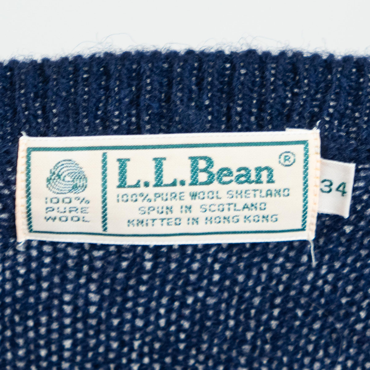 Vintage 90s L.L. Bean Navy Wool Sweater Vest - Small | Cropped Button Up Sleeveless Knit Top