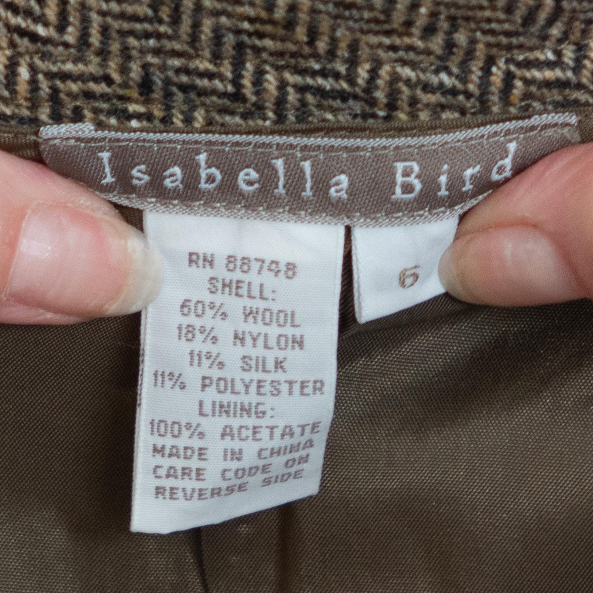 Vintage 90s Herringbone Tweed Maxi Skirt - Small, 27” Waist | Minimalist High Waisted Vented Side Slit Skirt