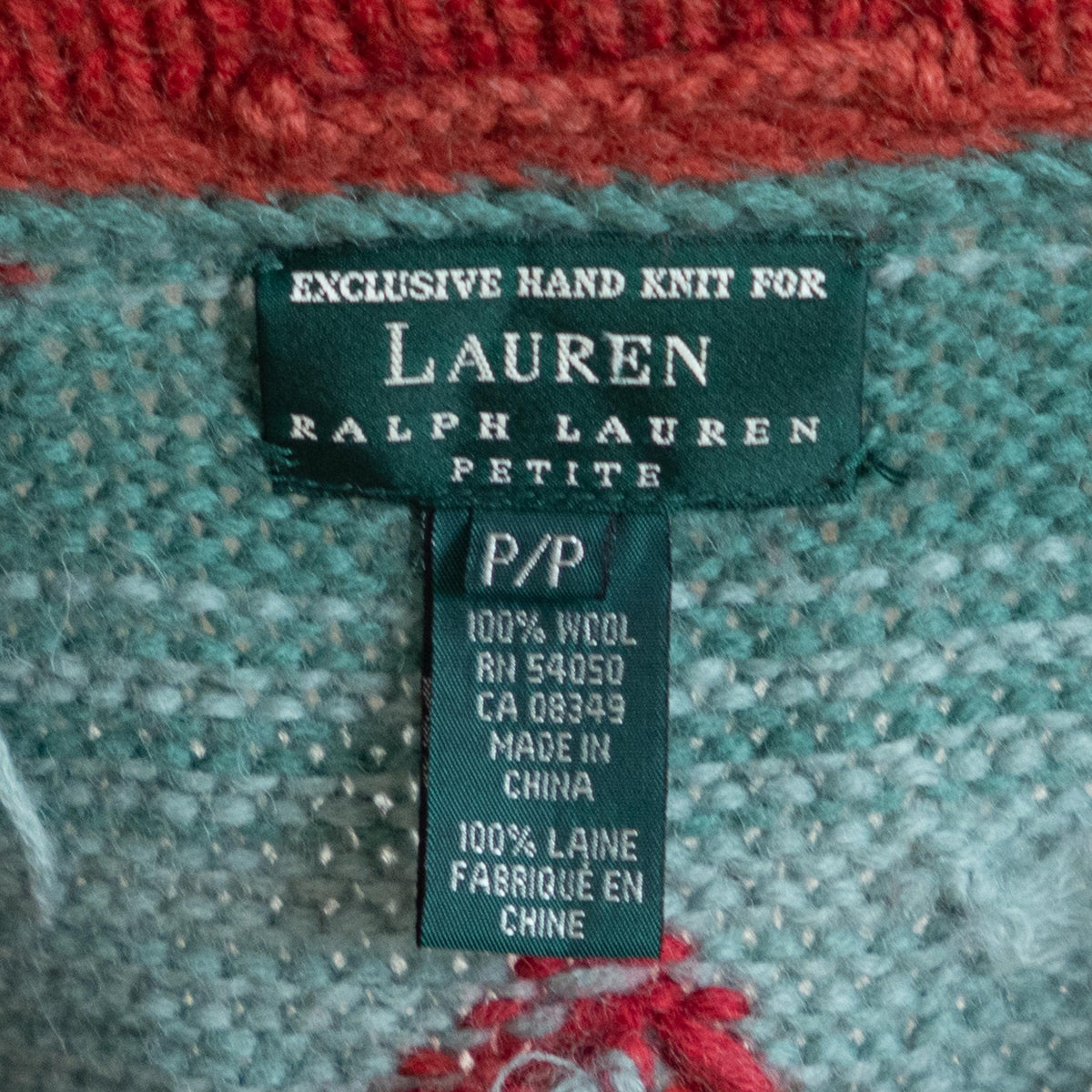 Vintage 90s Ralph Lauren Southwestern Cardigan - Small to Medium | LRL Wool Shawl Collar Wrap Sweater