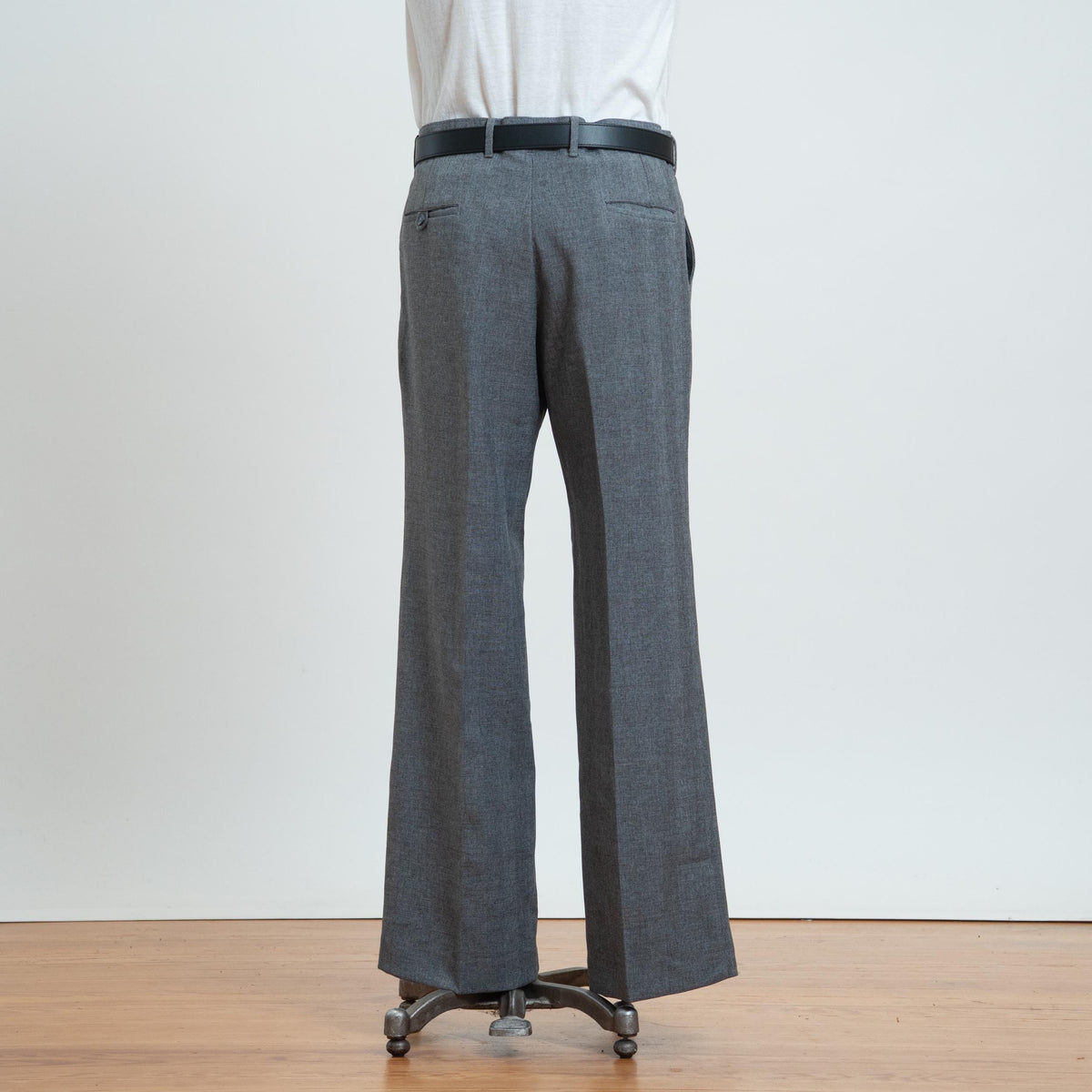 Vintage 70s Levi's Grey 'Action Slacks' Trousers - 36x32 | Bootcut Leg Dress Pants