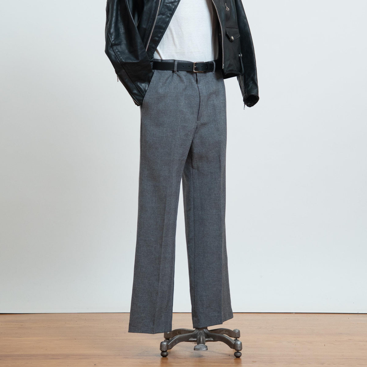 Vintage 70s Levi's Grey 'Action Slacks' Trousers - 36x32 | Bootcut Leg Dress Pants