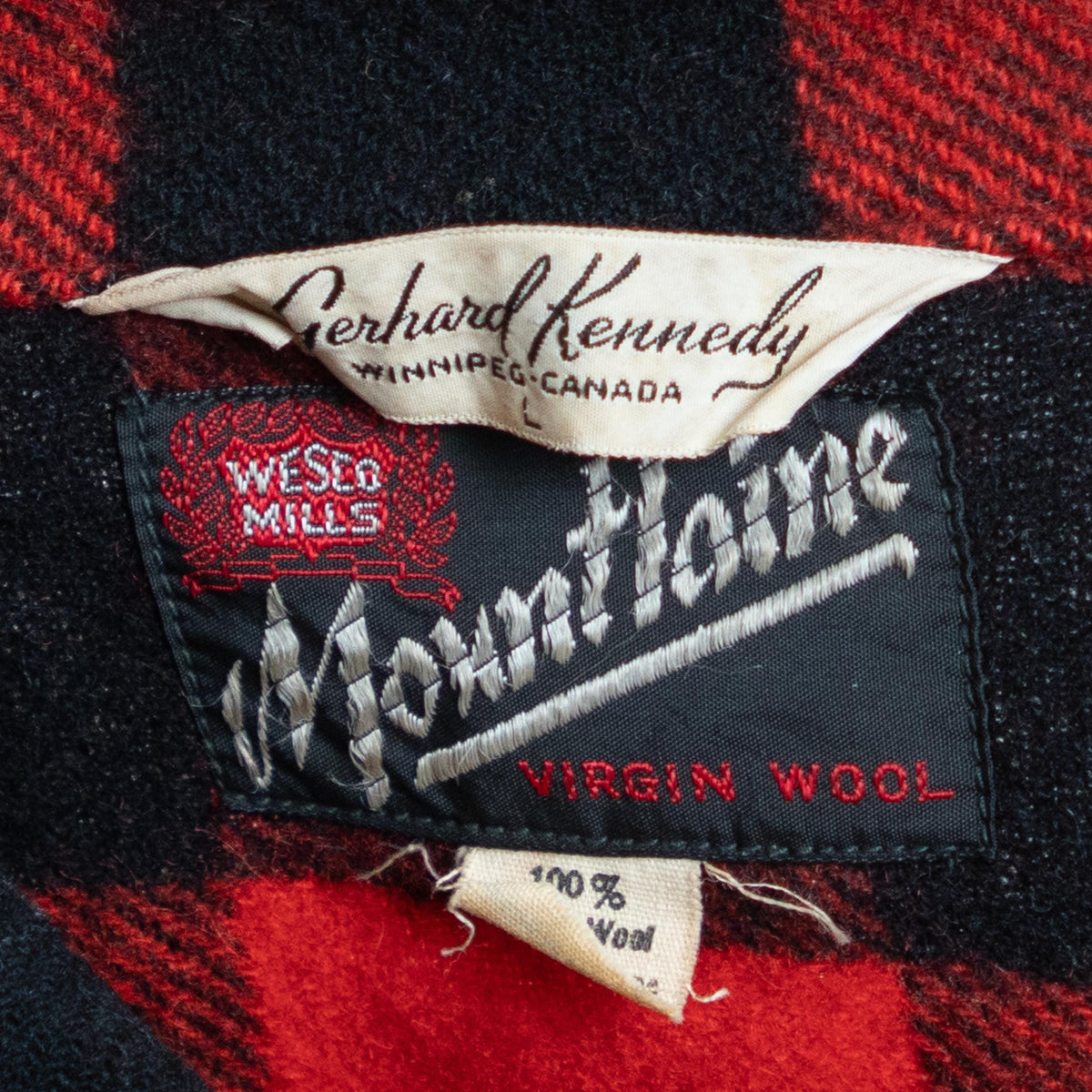 Vintage 60s Buffalo Plaid Wool Lace-Up Overshirt - Large | Red & Black Pullover Lumberjack Shirt