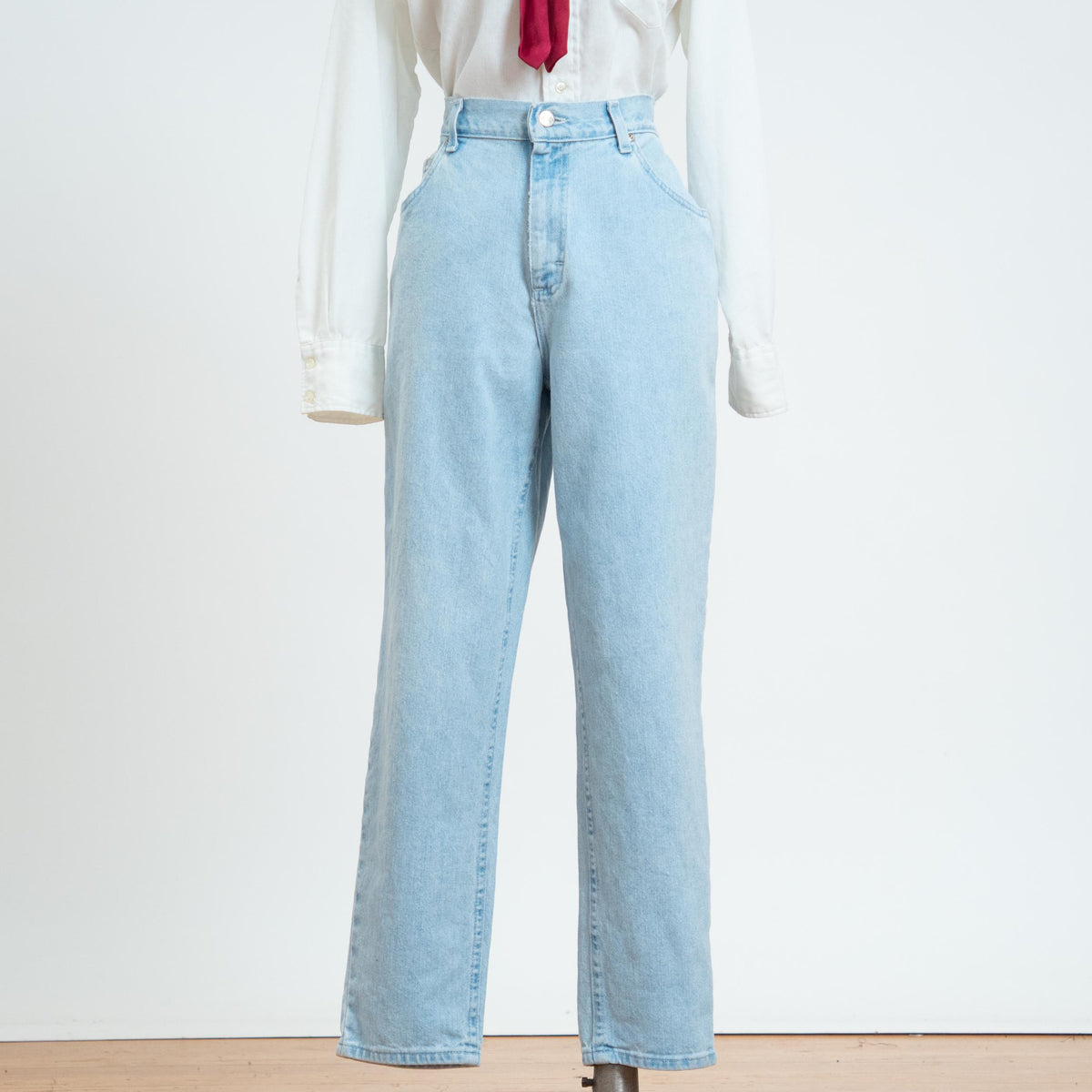 Vintage 90s Lee High Waisted Light Wash Jeans - Medium, 30" Waist | Denim Tapered Leg Mom Jeans
