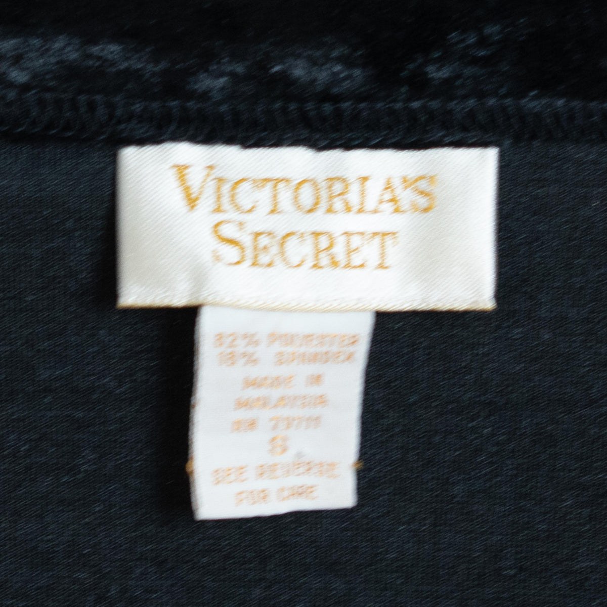 Vintage 90s Victoria’s Secret Black Crushed Velvet Babydoll Dress - Small | Lettuce Hem Micro Mini Dress