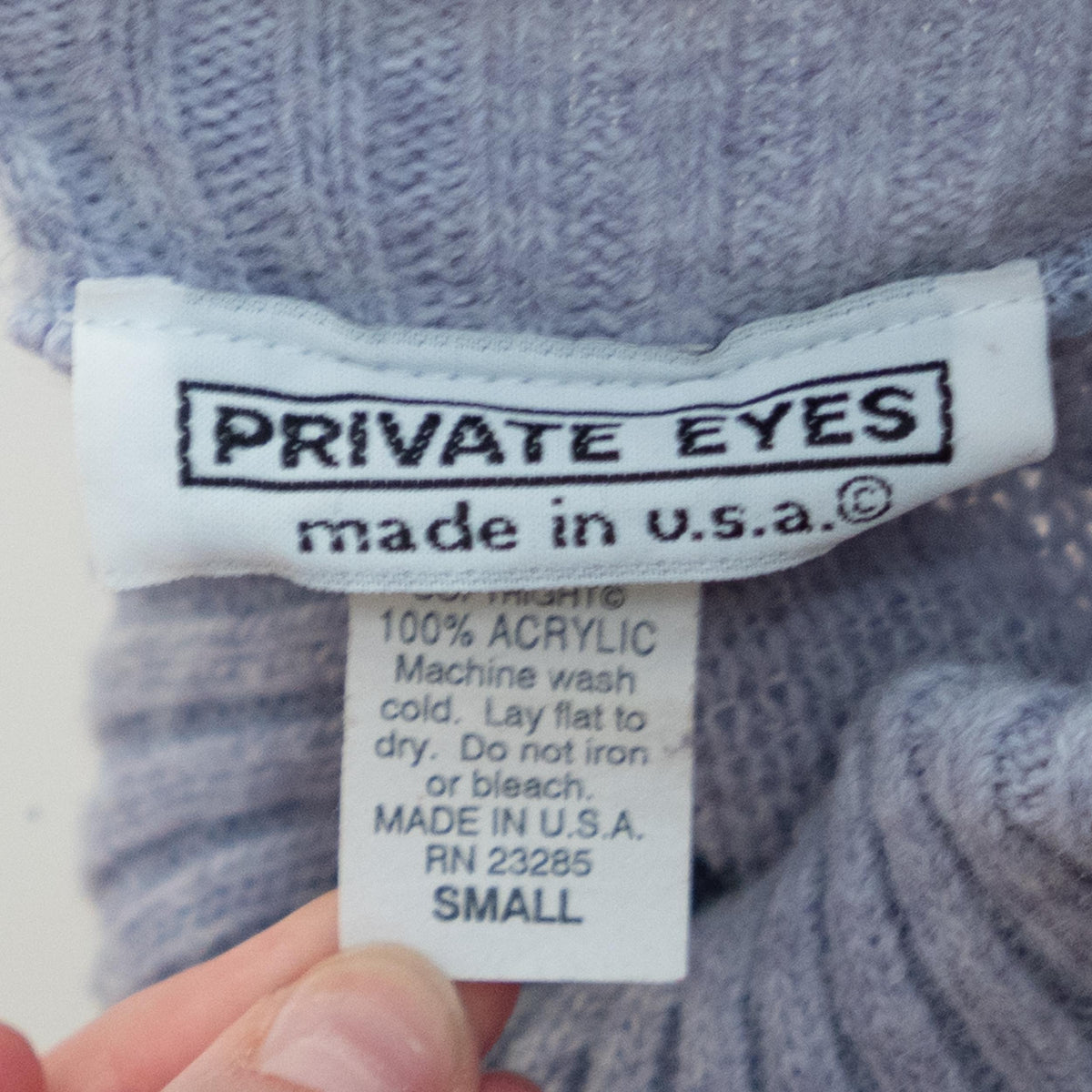 Vintage 90s Periwinkle Fair Isle Turtleneck Sweater - Medium | Pastel Nordic Knit Pullover