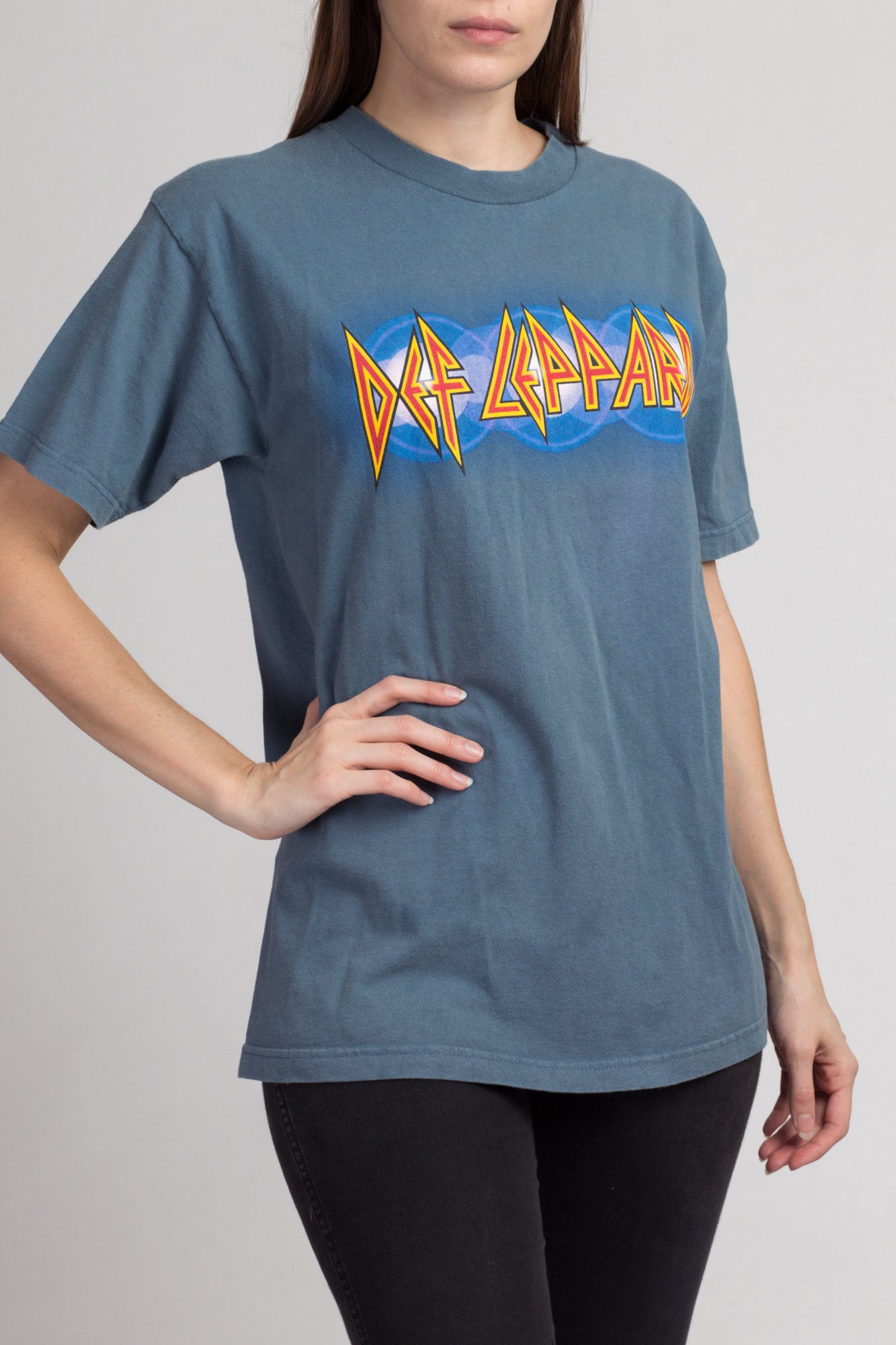 Vintage 90s Def Leppard Euphoria Tour T Shirt - Medium | 1999 Unisex Authentic Graphic Rock Band Tee