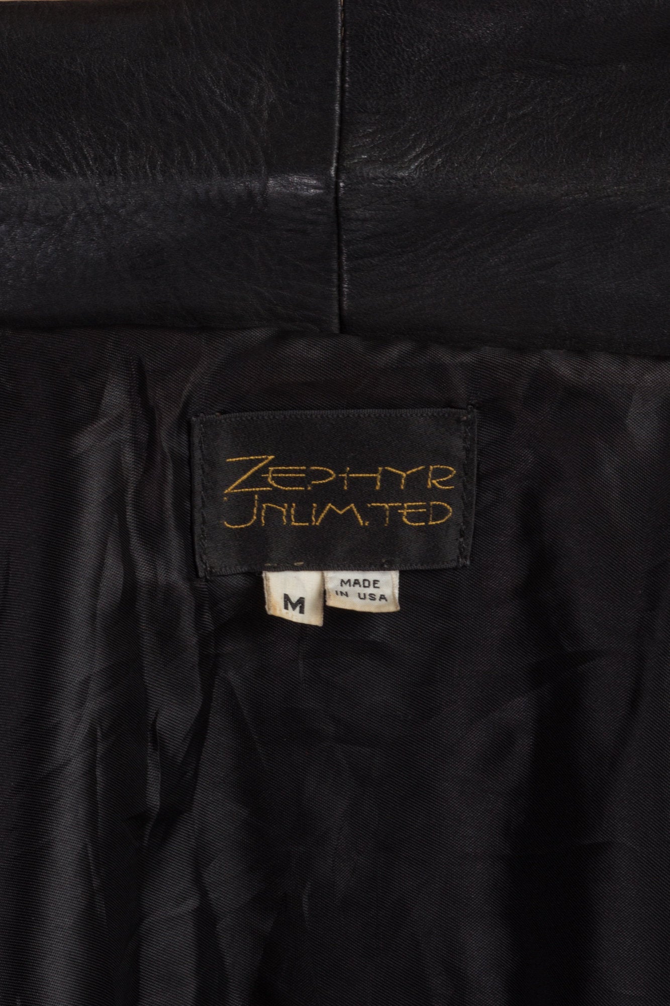 90s Zephyr Unlimited Raw Edge Cropped Leather Jacket - Medium | Vintage Black Southwestern Silver Button Up Biker Coat