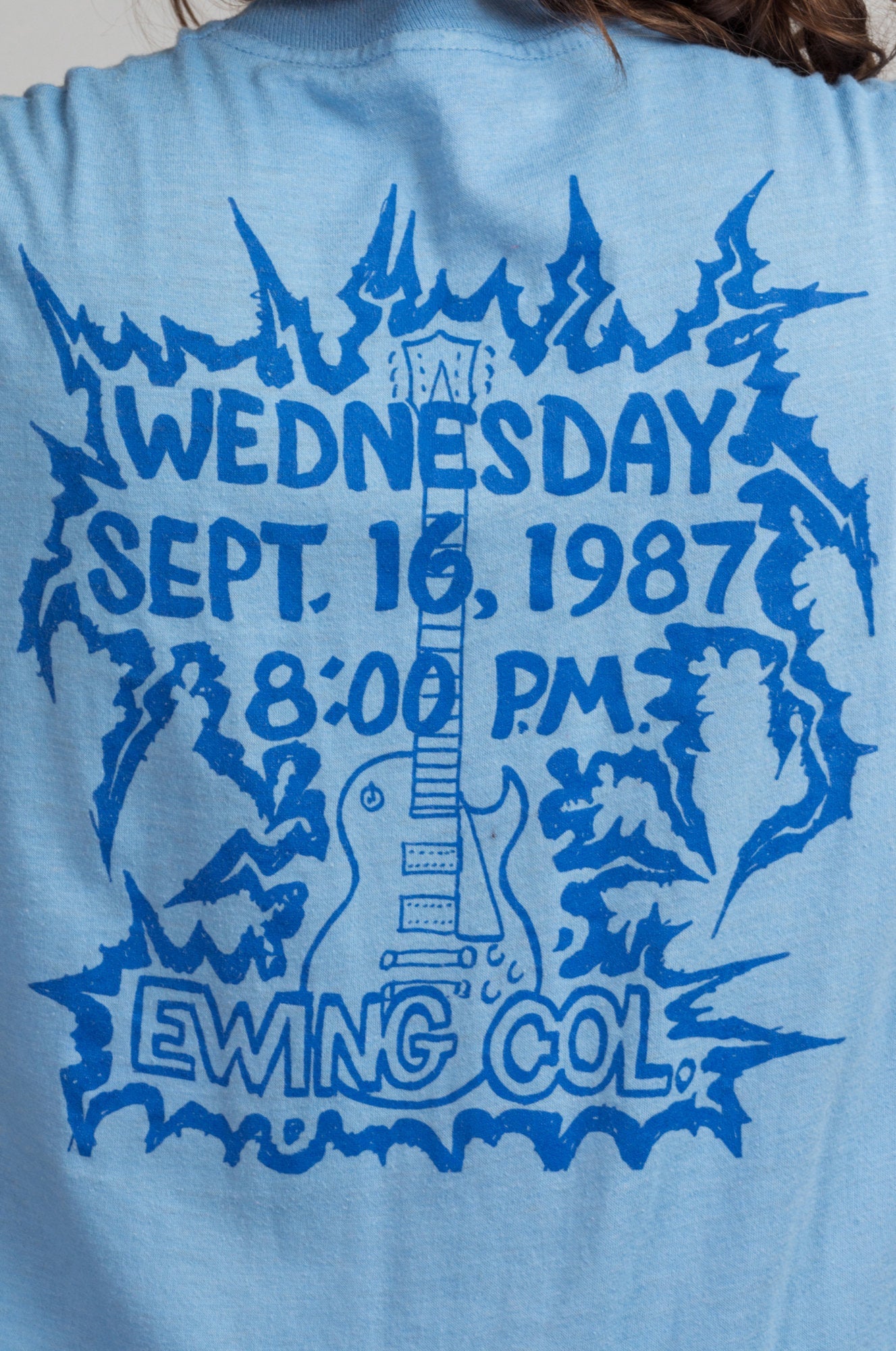Vintage 1987 Chicago Band Tee - Medium to Large | Vintage 80s Blue NLU Union Board Concert Graphic Music T Shirt