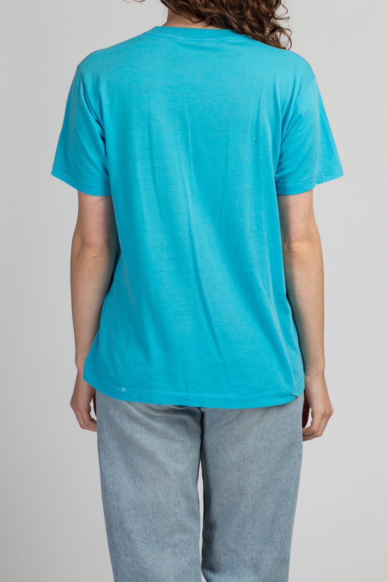 80s Grand Cayman Turtle T Shirt - Large | Vintage Blue Graphic Tourist Tee