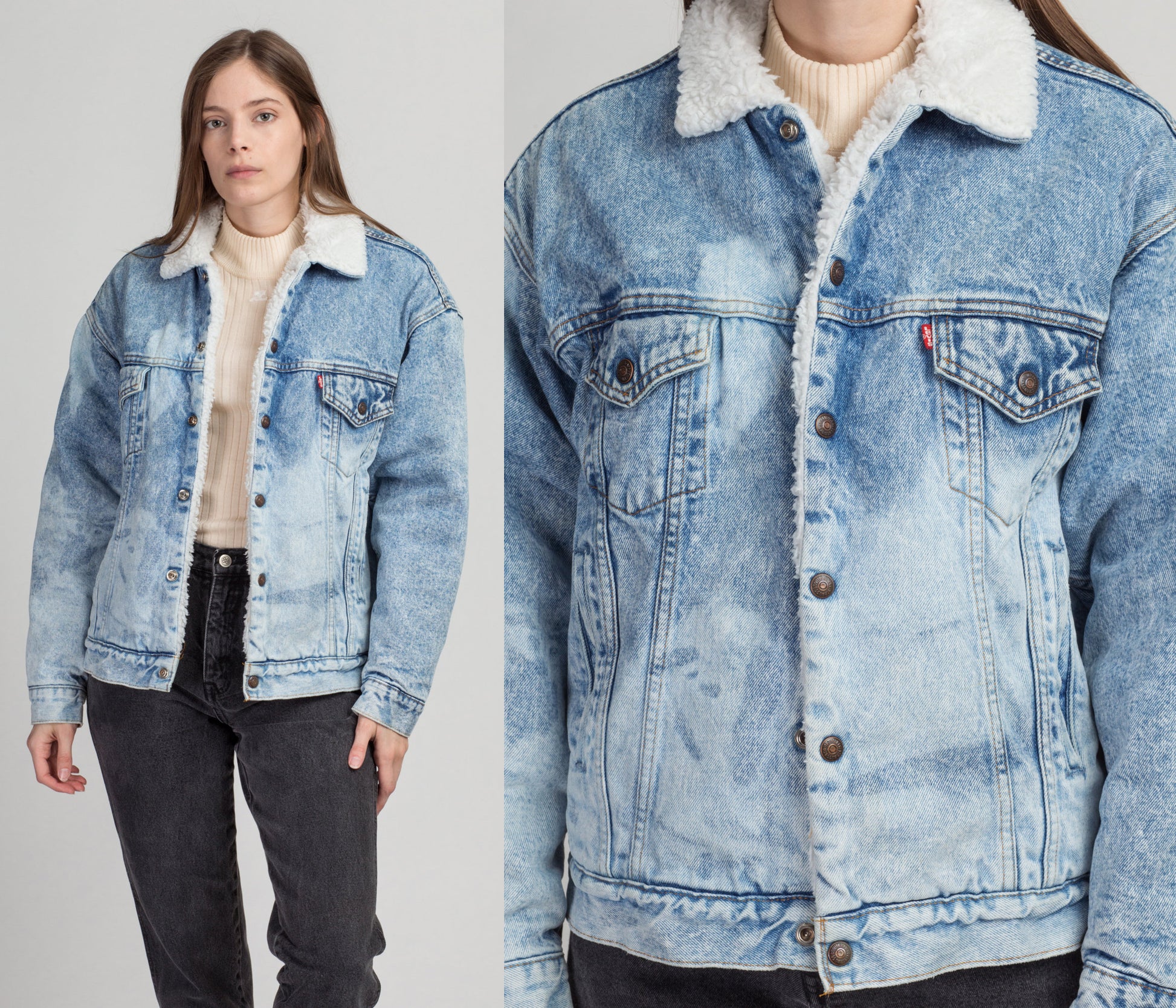 levi acid wash denim jacket