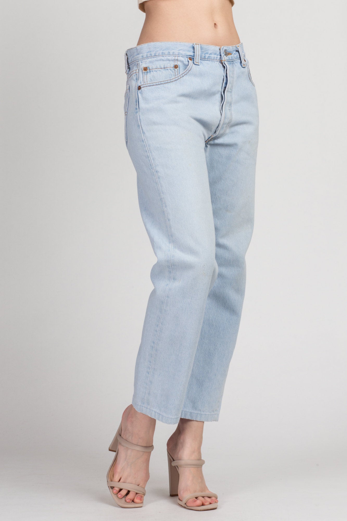 Vintage Levi&#39;s 501 Made In USA Jeans - Men&#39;s Medium, Women&#39;s Large | 90s Unisex Denim Straight Leg High Waist Boyfriend Jeans
