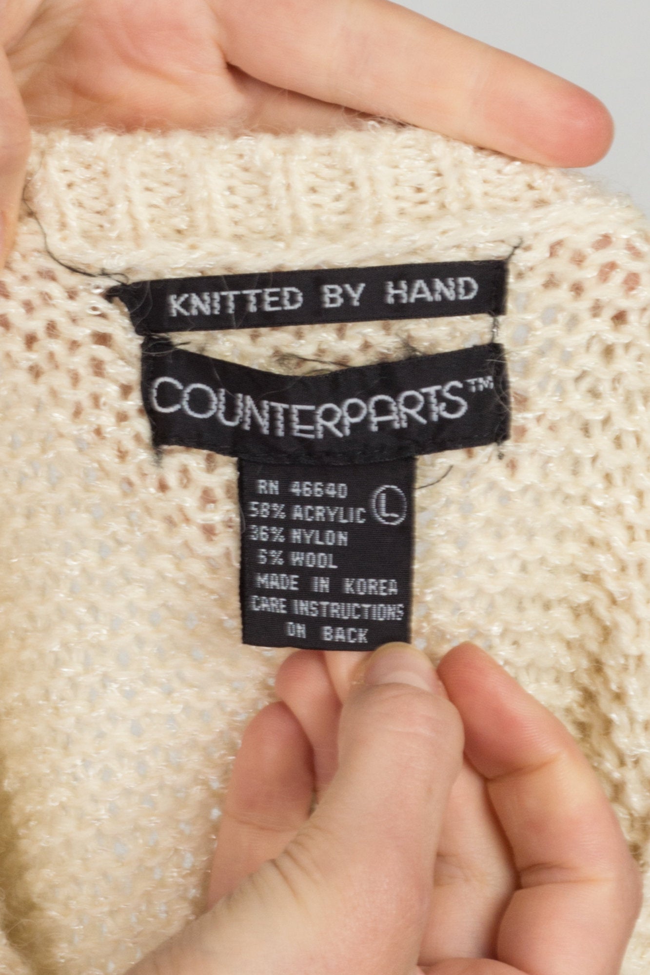 80s 90s Hand Knit Low Armhole Sweater - Medium | Vintage Counterparts Abstract Sleeveless Pullover Top