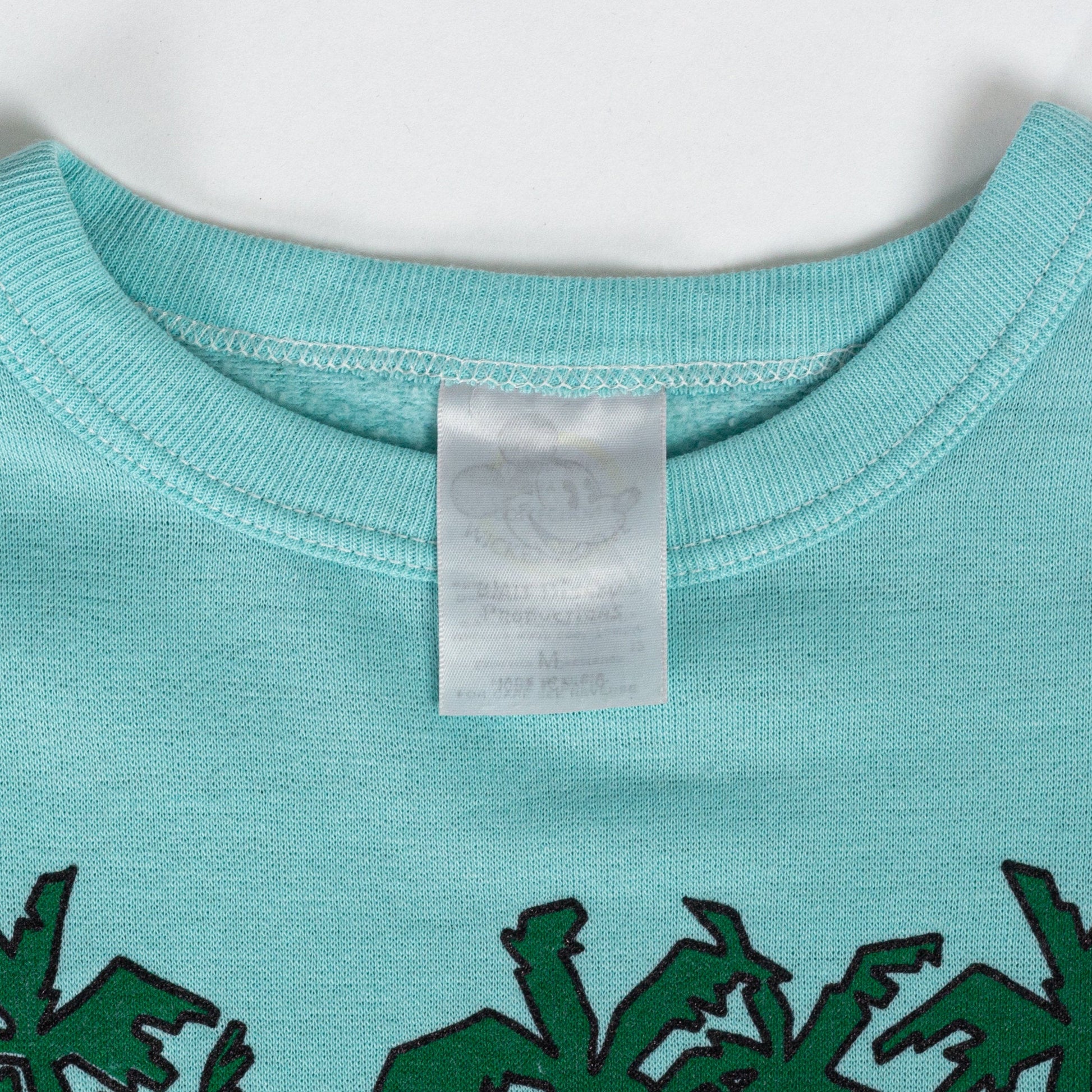 80s Mickey Mouse &quot;Mice Squad&quot; Miami Vice Sweatshirt - Women&#39;s Medium | Vintage Blue Lightweight Raglan Disney Pullover