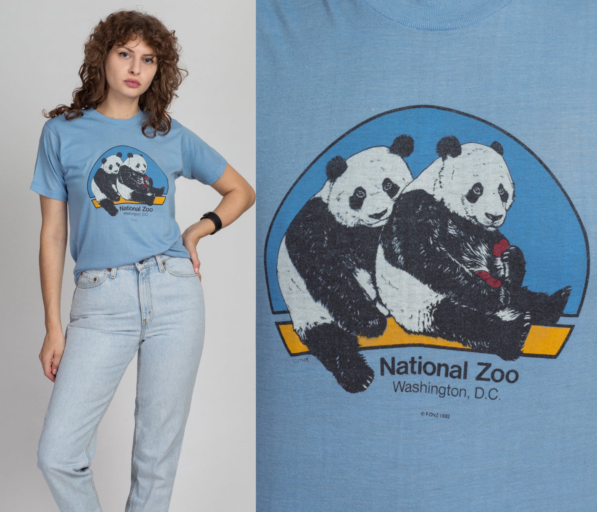 80s National Zoo Panda T Shirt - Small to Medium 