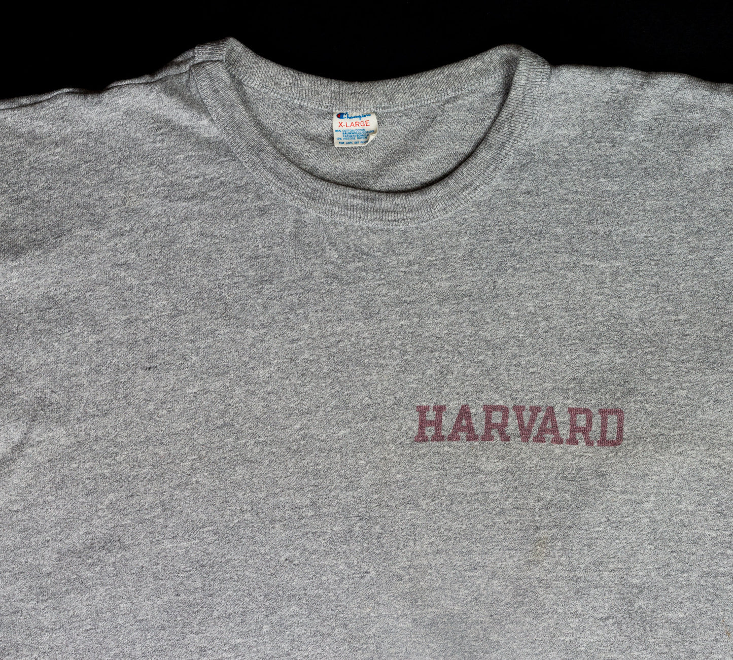 80s Harvard University Champion T Shirt - Extra Large 