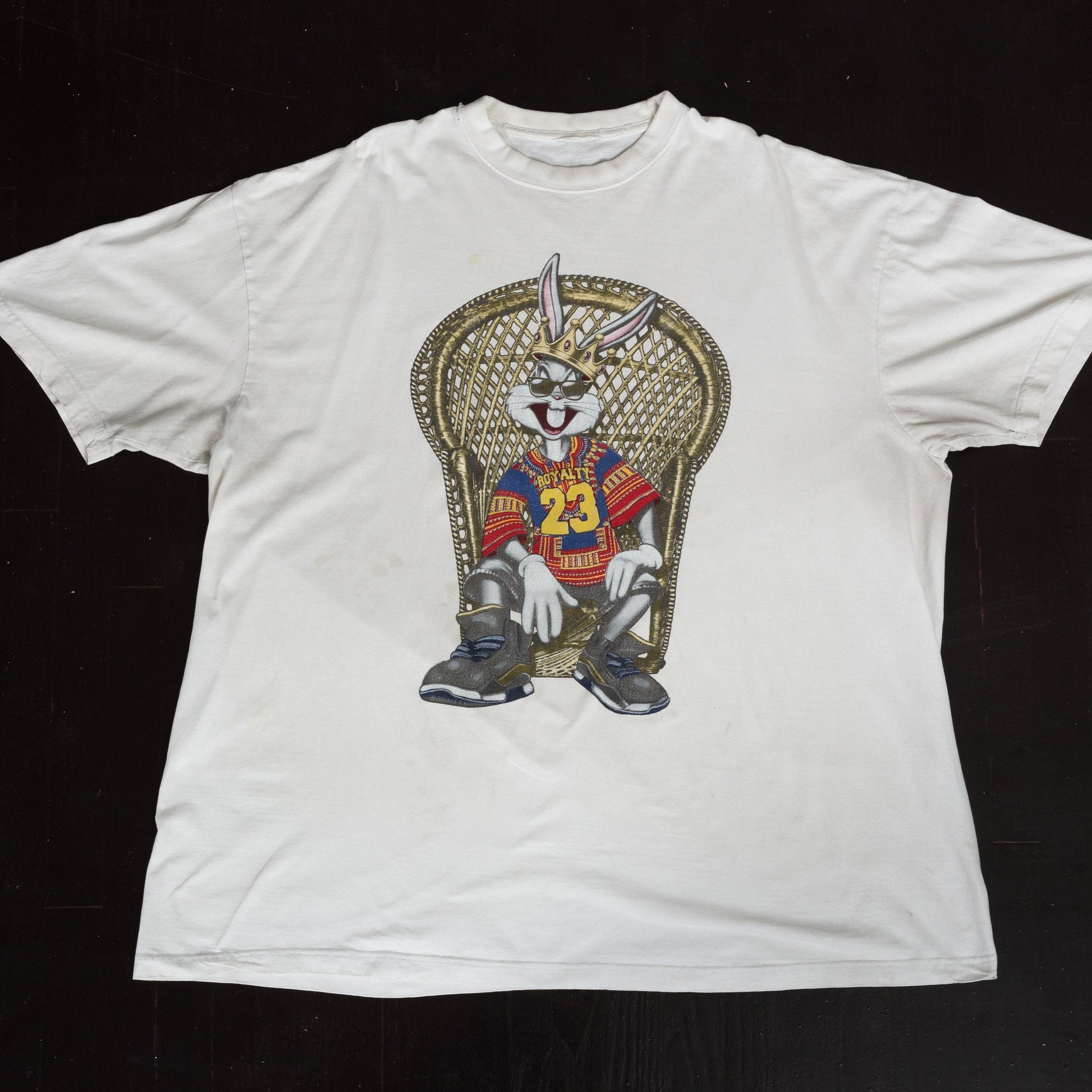90s Bugs Bunny Biggie T Shirt - Men&#39;s 3XL | Vintage Distressed Oversize Streetwear Graphic Tee
