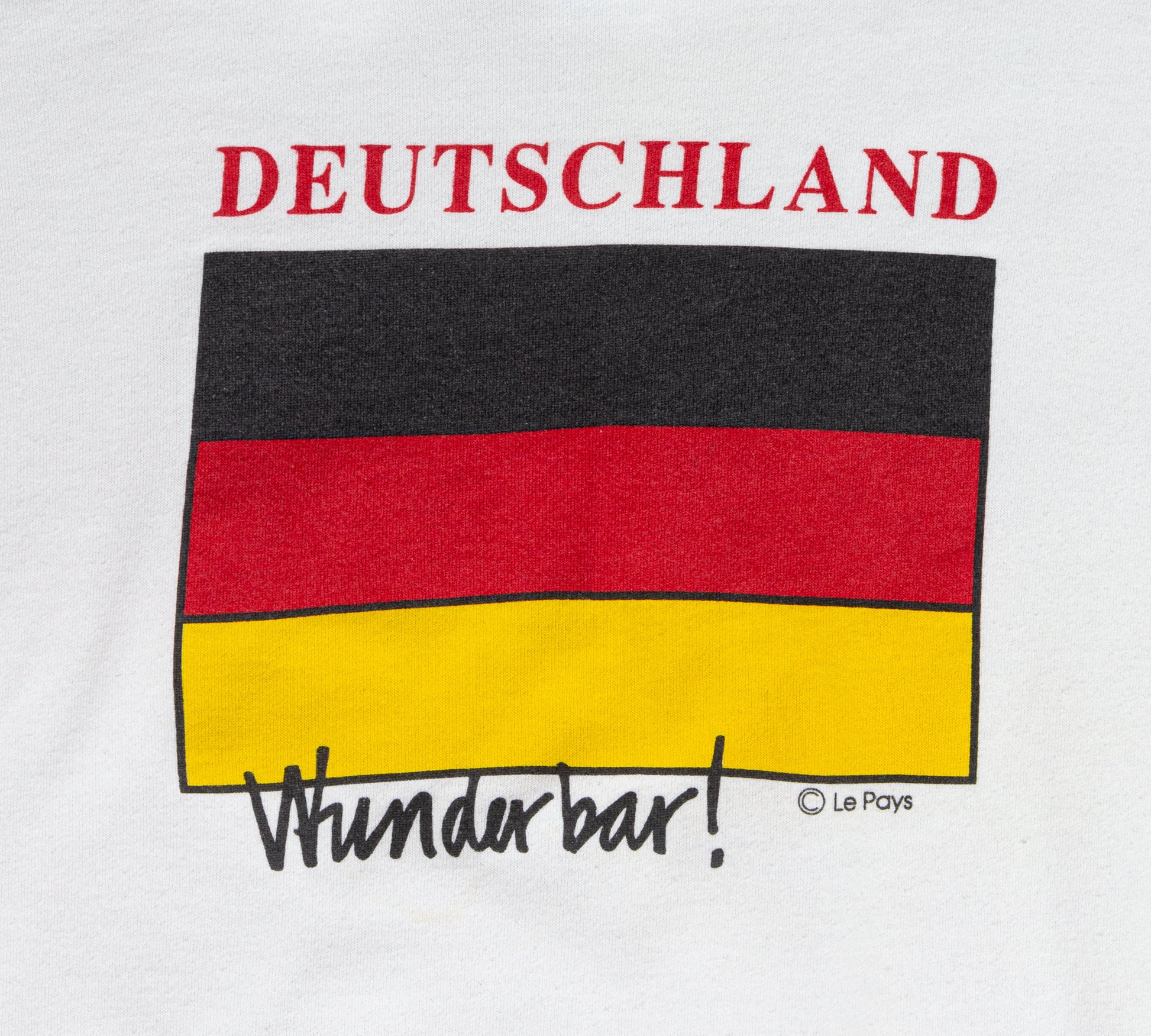 90s Deutschland "Wunderbar!" German Flag Sweatshirt - 2XL 