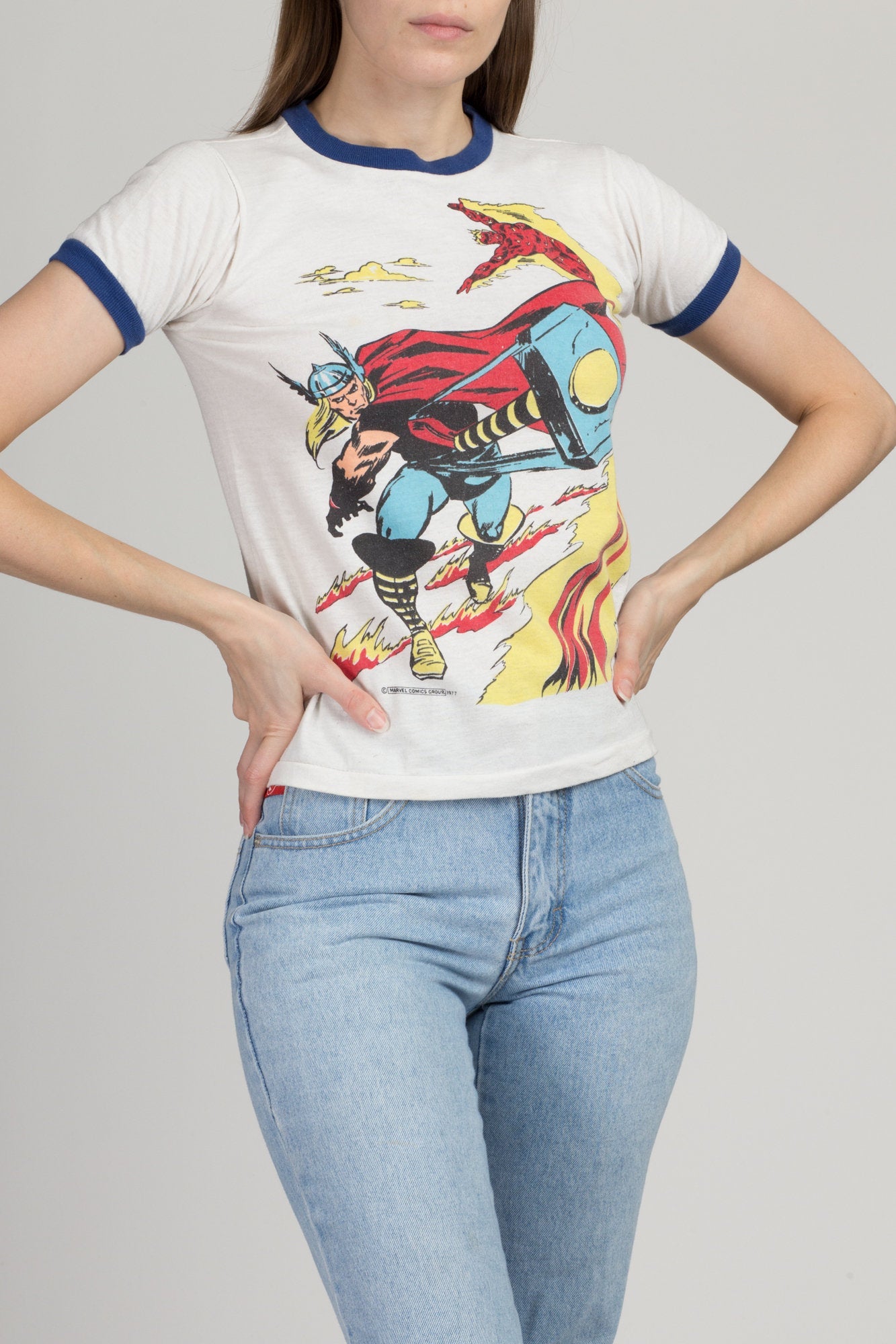 70s Thor Marvel Comics T Shirt - Extra Small 