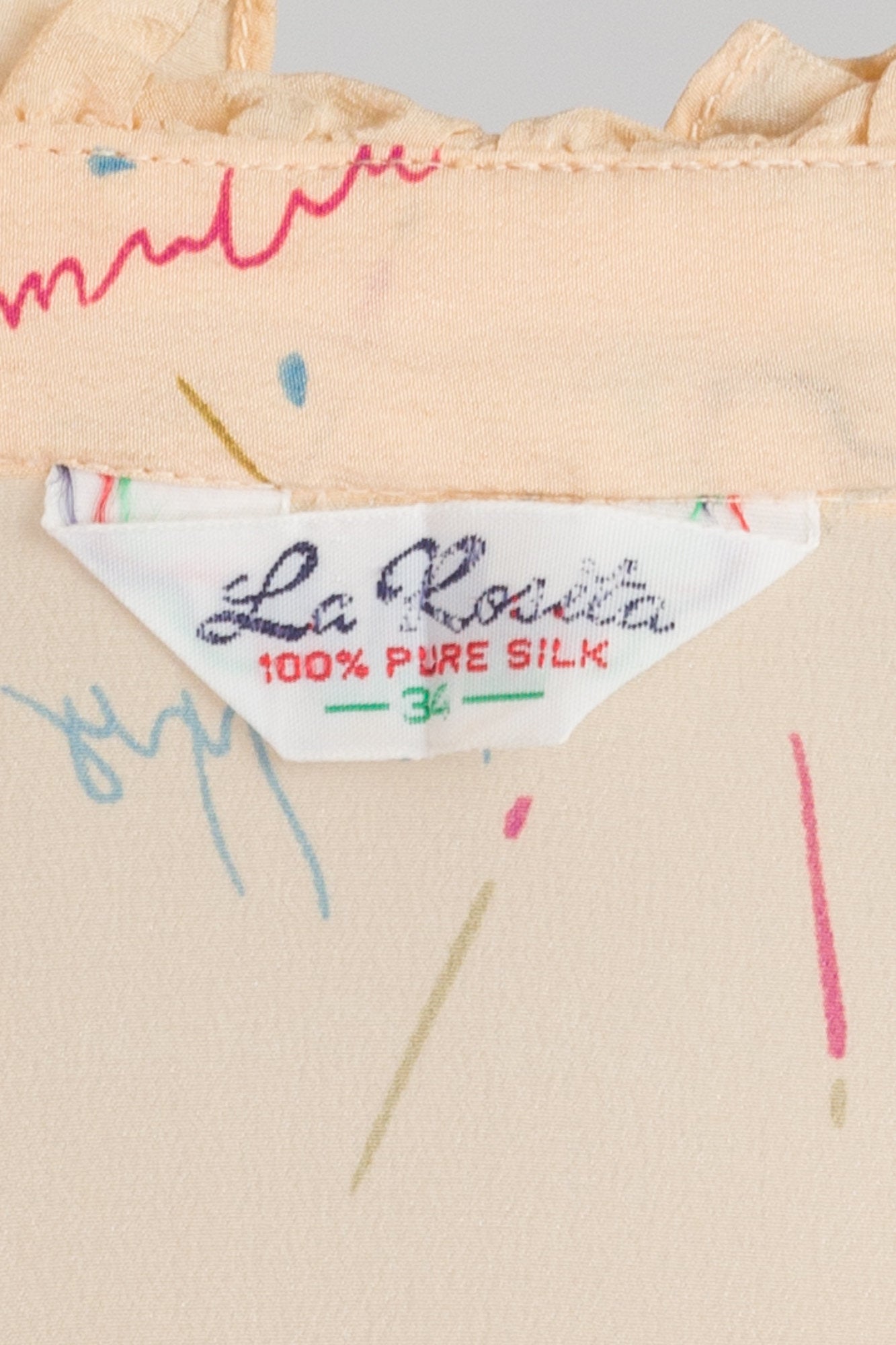 Vintage Silk Signature Blouse - Petite Small 