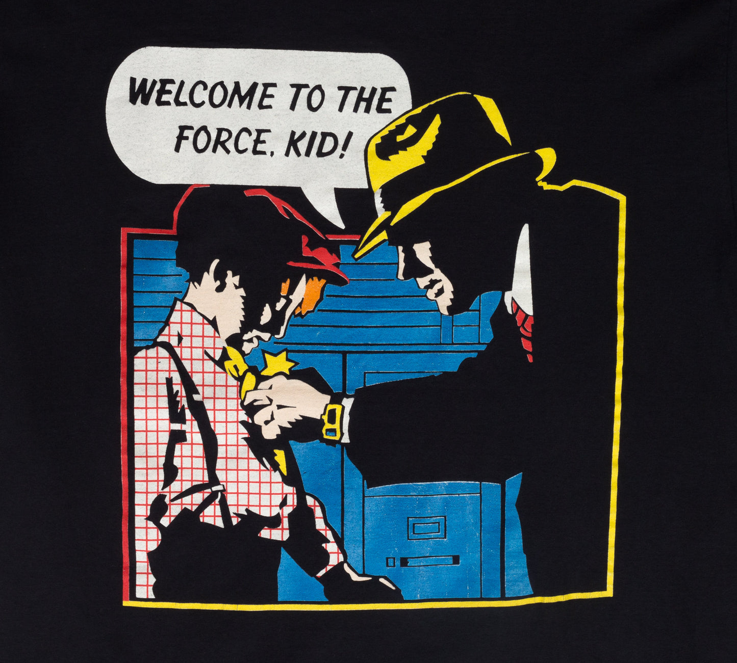 90s Dick Tracy "Welcome To The Force, Kid" Cartoon T Shirt - Large 