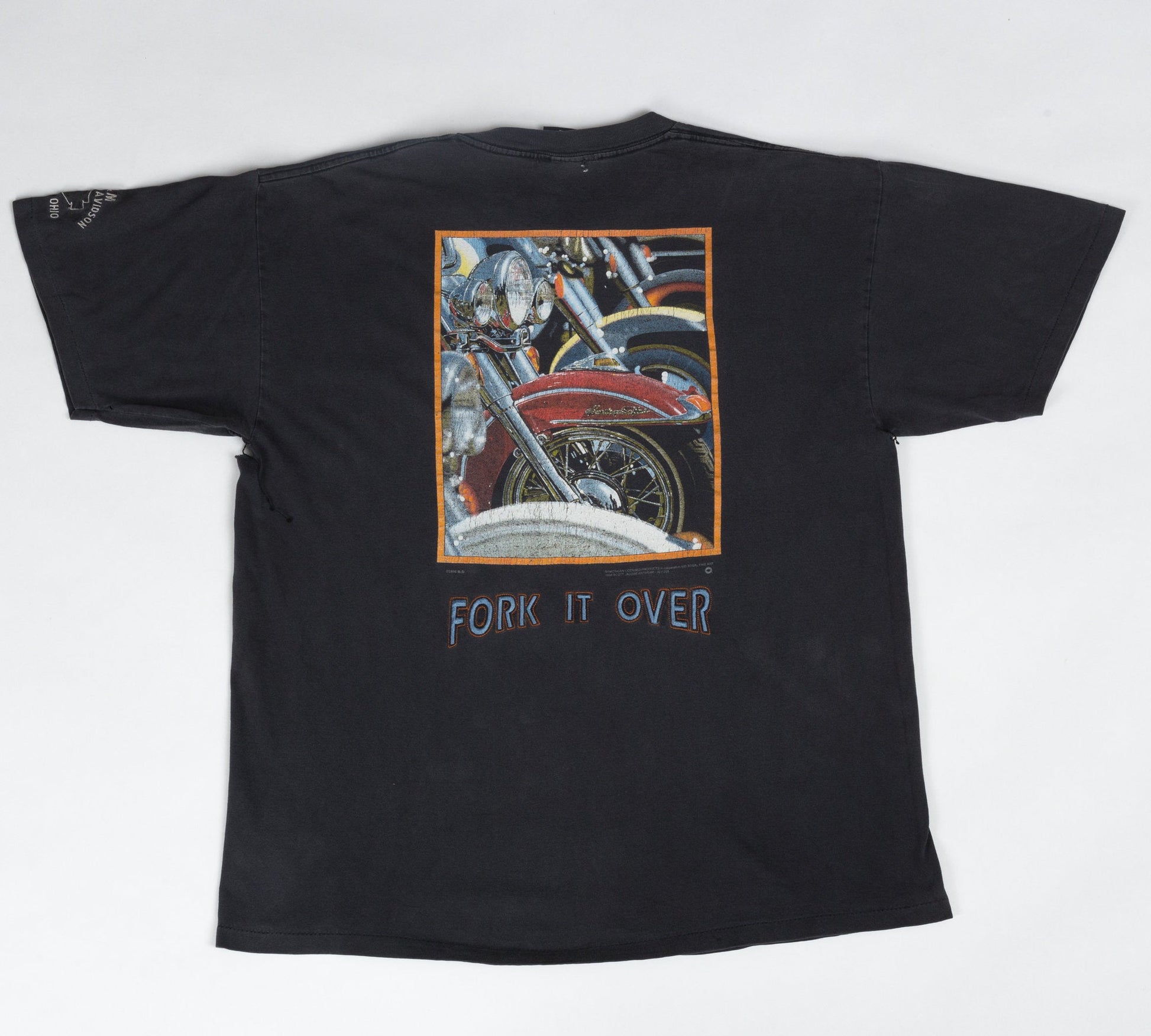 Vintage 1996 Harley Davidson "Fork It Over" T Shirt - Extra Large 