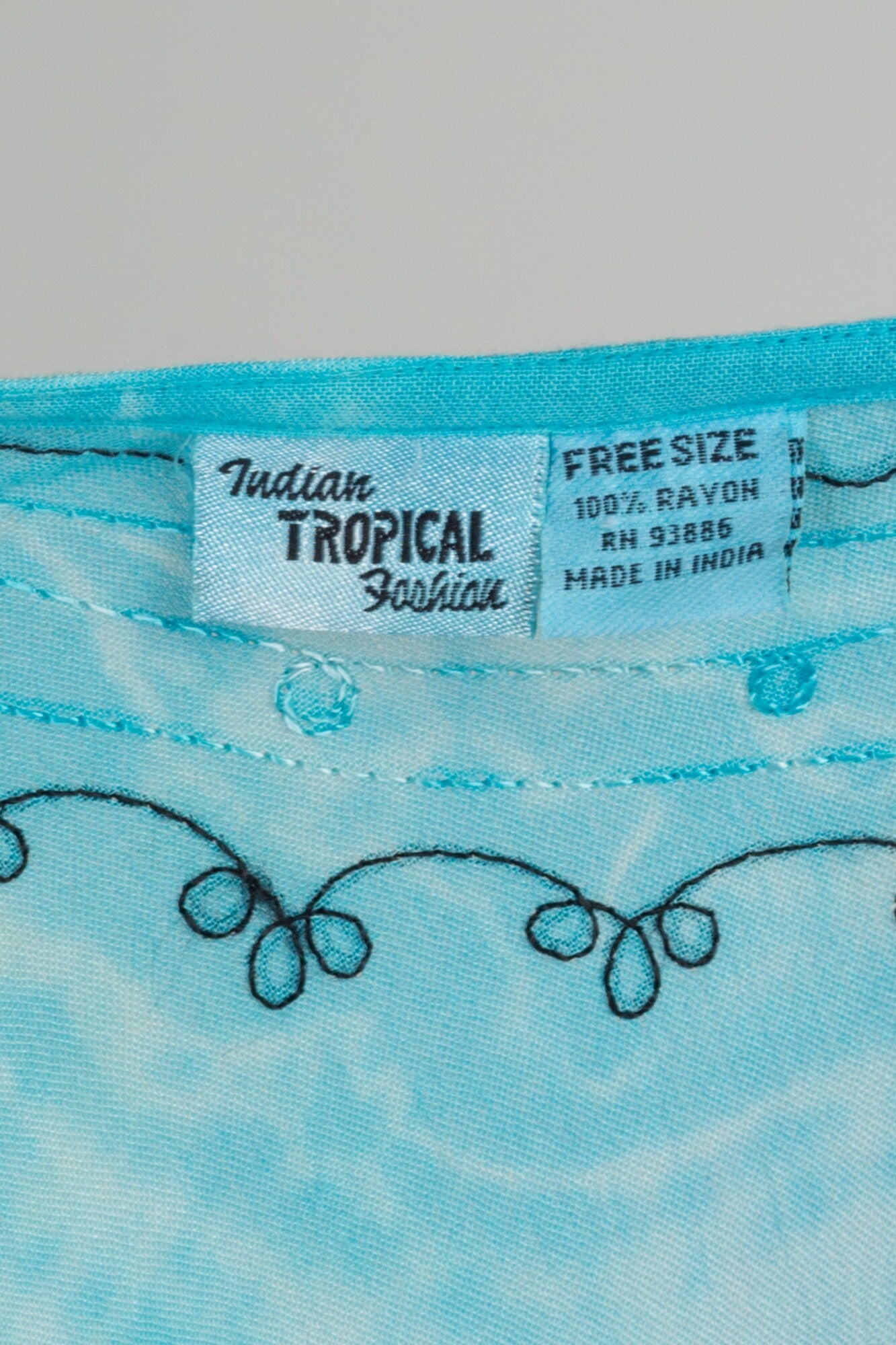 90s Boho Blue Tie Dye Dress - One Size 