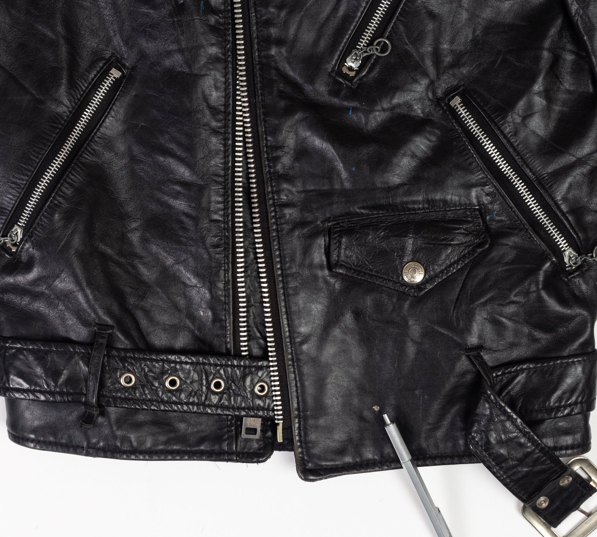 70s Schott Perfecto Leather Moto Jacket - Men's XS, Size 34 