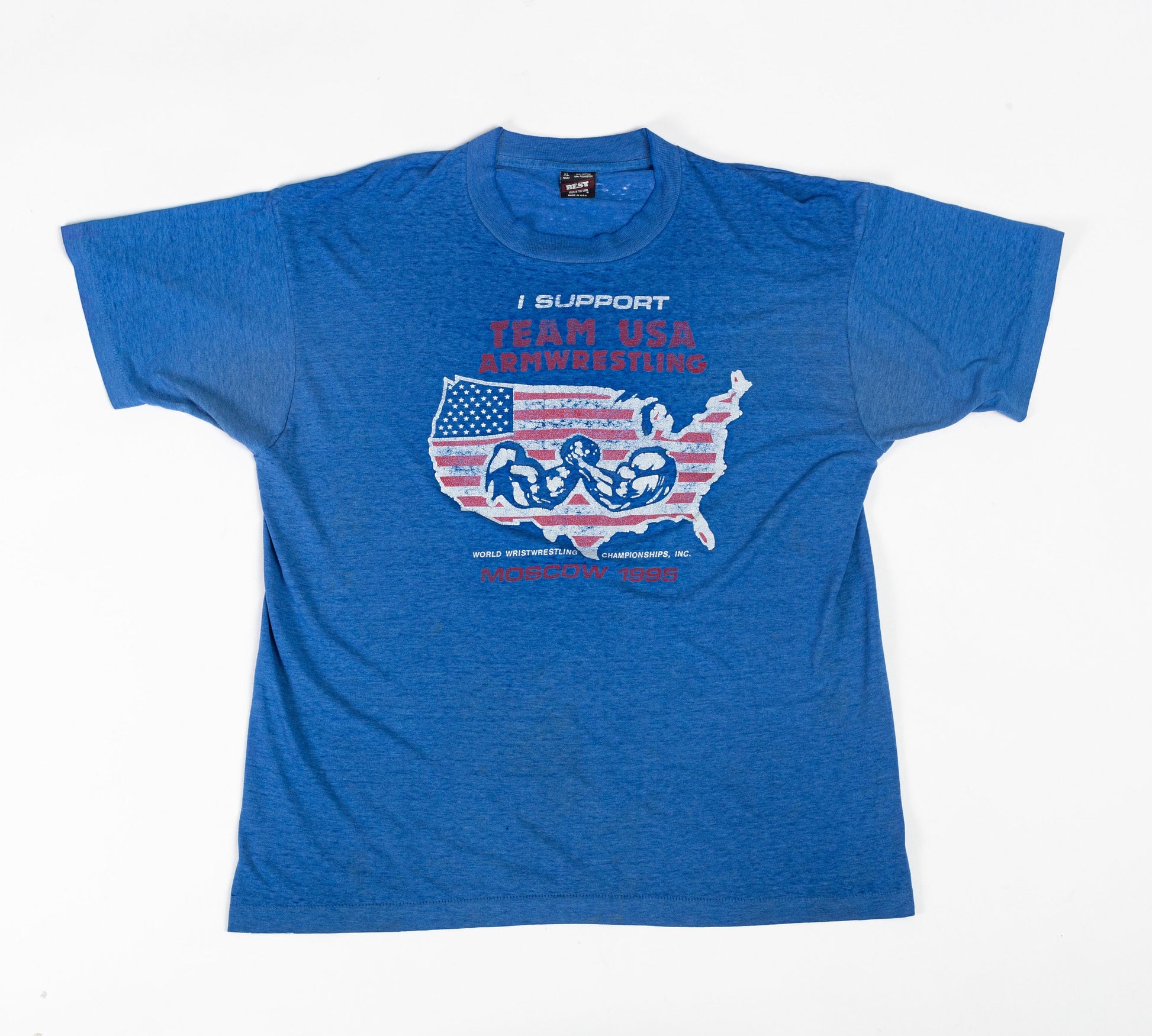 1995 World Wristwrestling Championships Threadbare T Shirt - Extra Large 