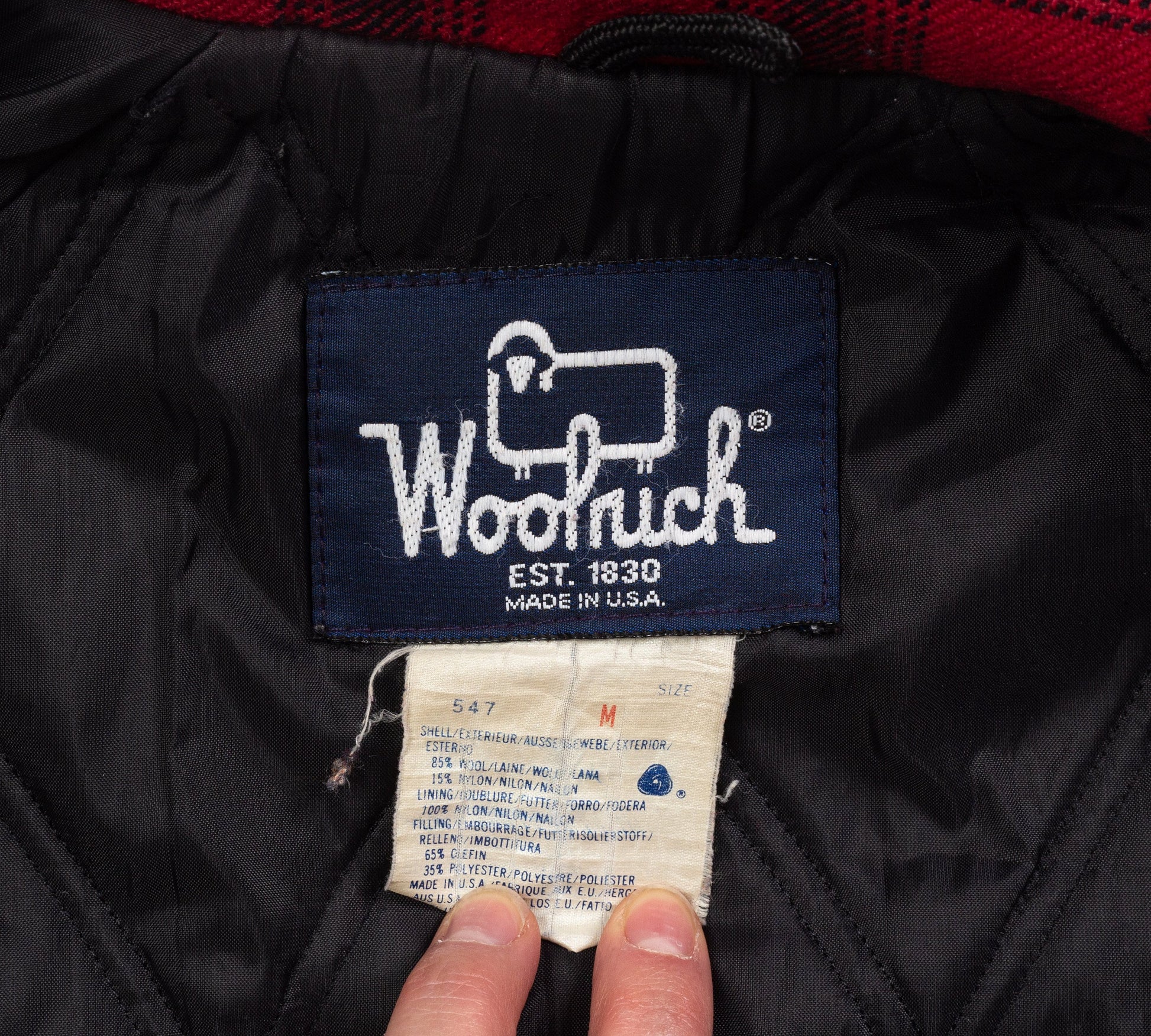 80s Buffalo Plaid Woolrich Bomber Coat - Men's Medium 