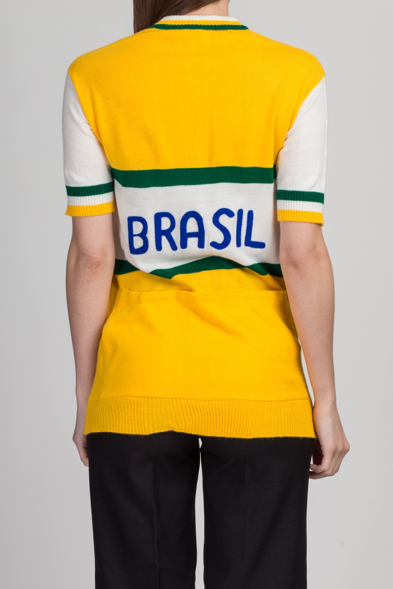 Vintage Brasil Knit Cycling Jersey - Small to Medium 