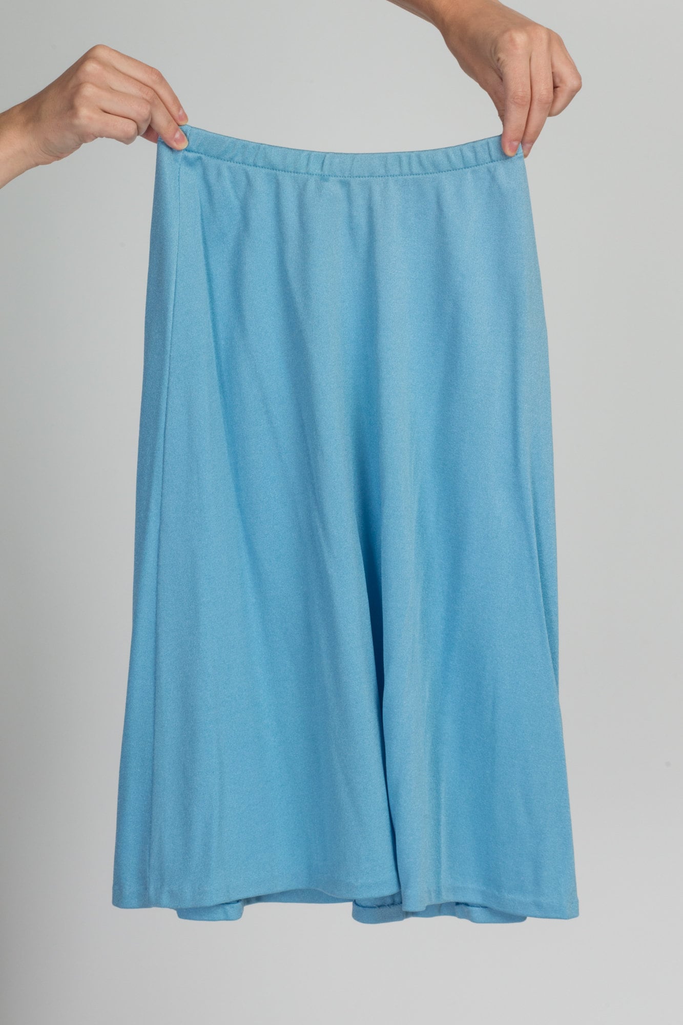 70s Blue Mini Dress & Tiered Mini Skirt Set - Extra Small 