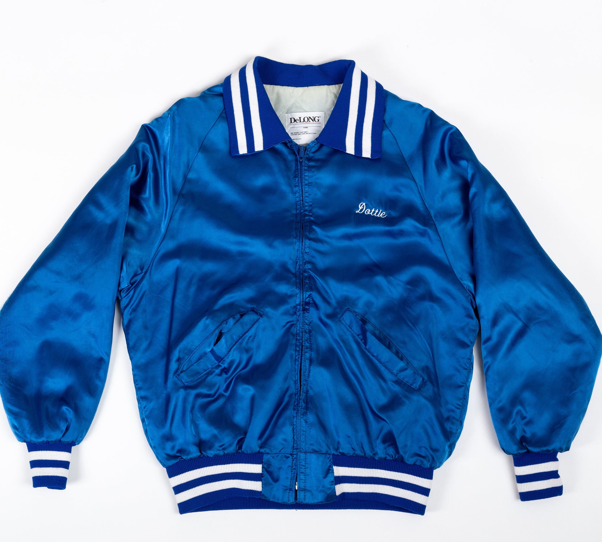 80s Swing Dancing Satin Bomber Jacket - Men's Medium, Women's Large 