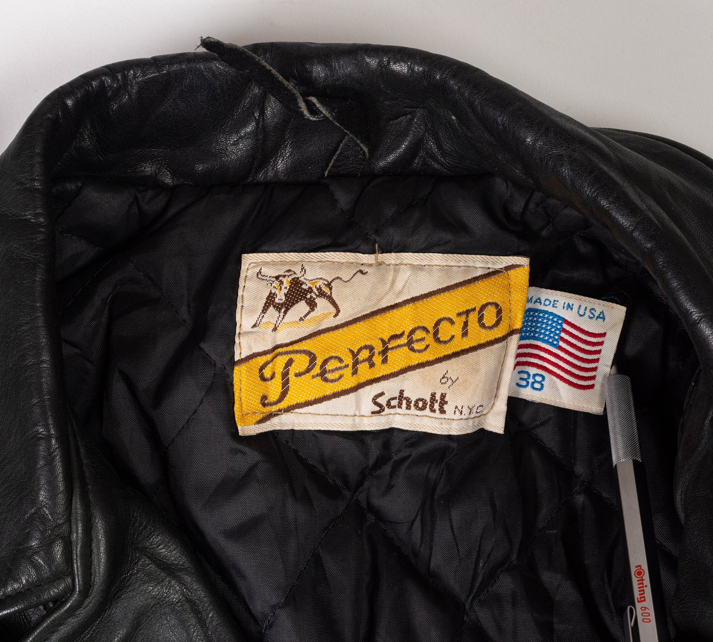 70s 80s Schott Perfecto Leather Moto Jacket - Men's Small, Size 38 