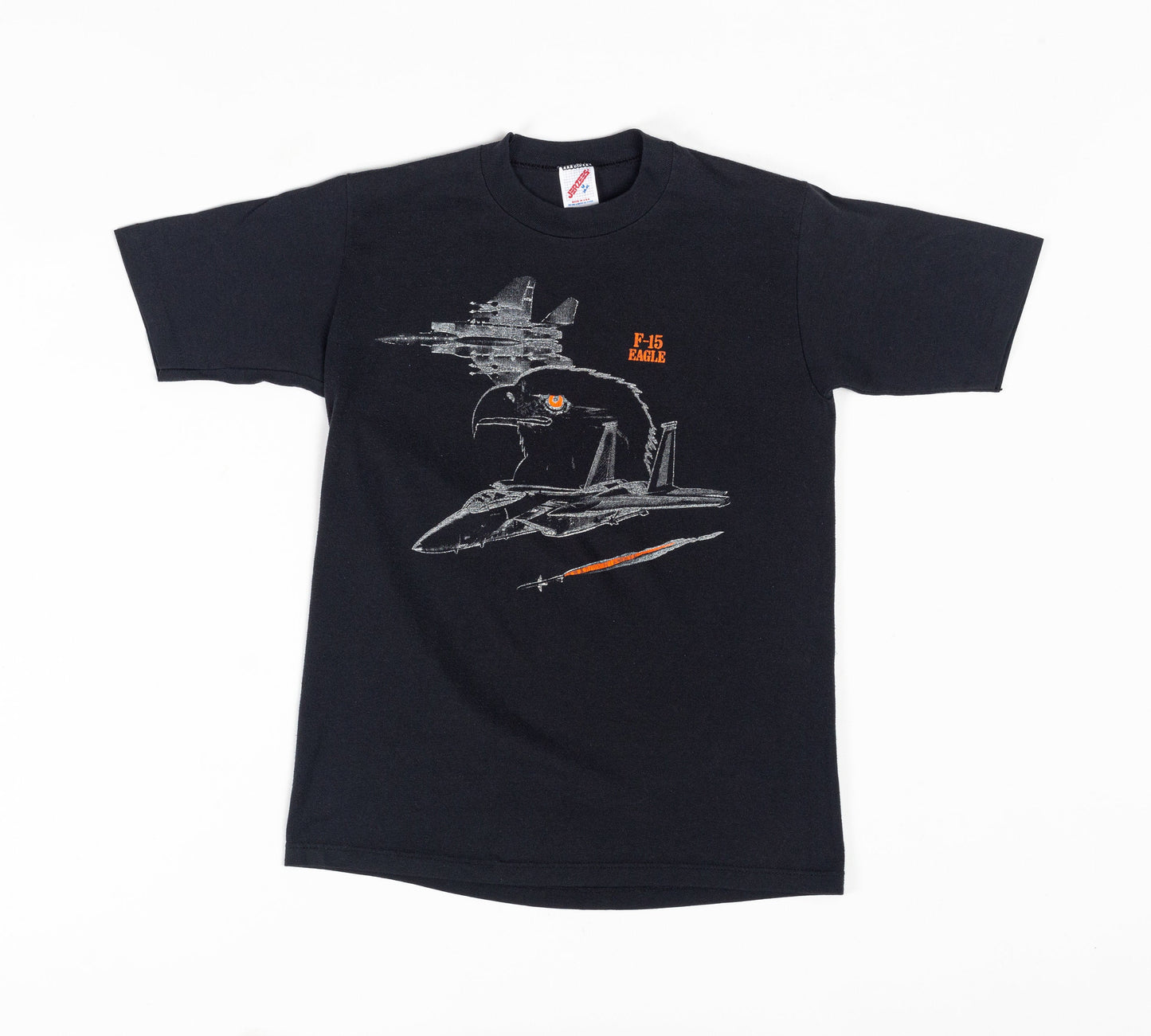80s F-15 Eagle Fighter Jet Shirt - Small to Medium 