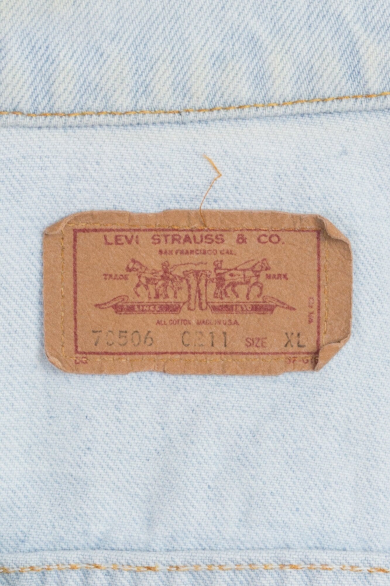 80s Levi's Denim Patch Vest - Men's Large, Women's XL 