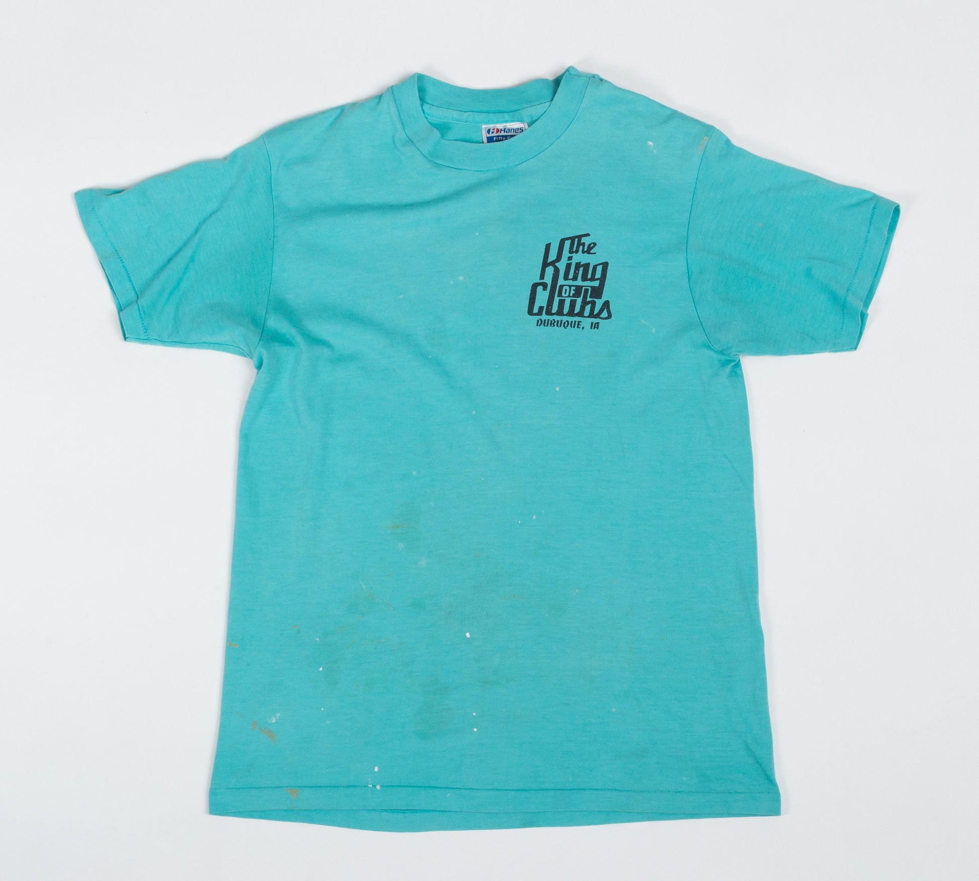 Vintage The King Of Clubs Distressed Tee - Men's Small, Women's Medium 