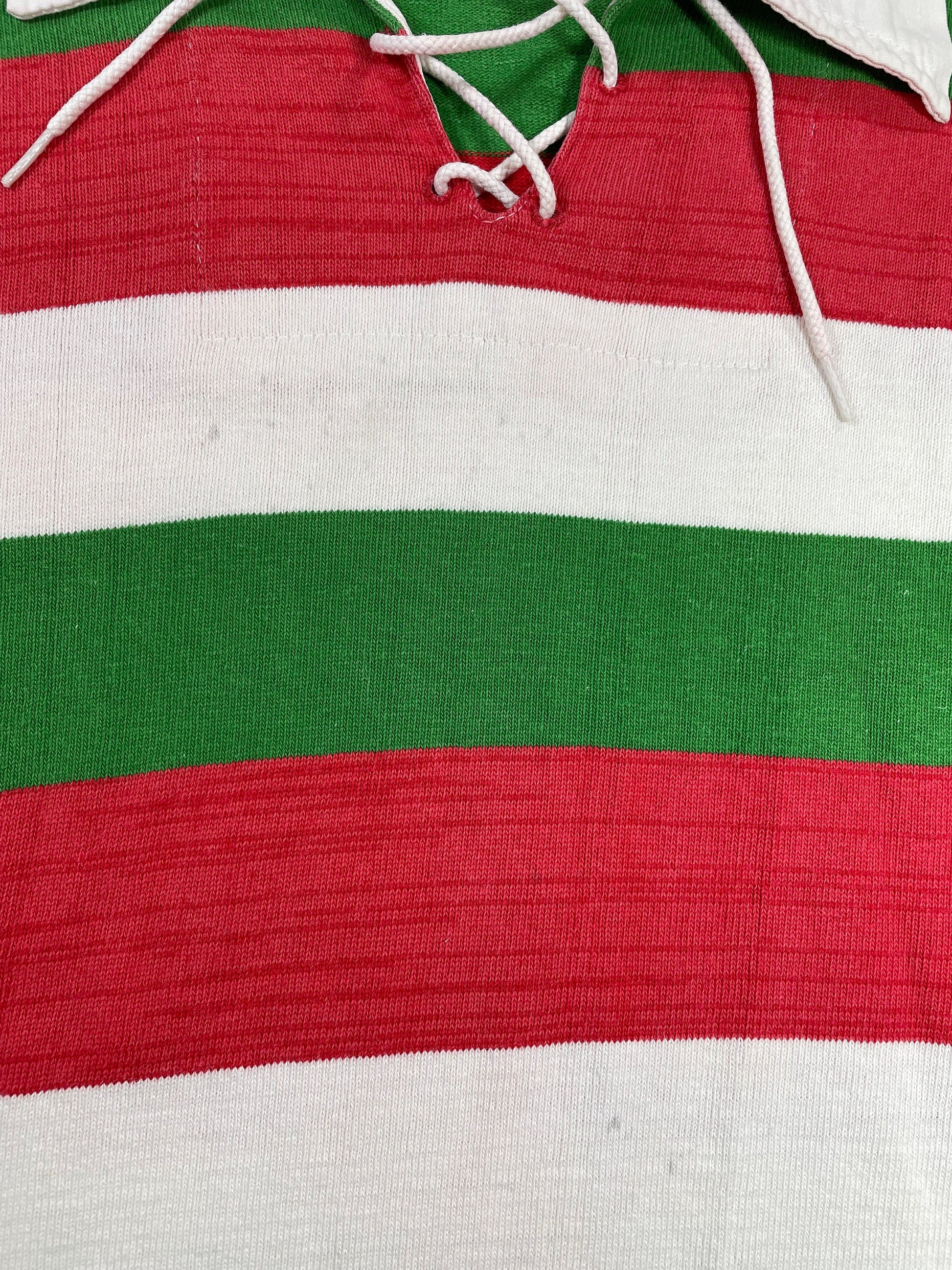 60s 70s Striped Knit Athletic Shirt - Men's Medium, Women's Large 