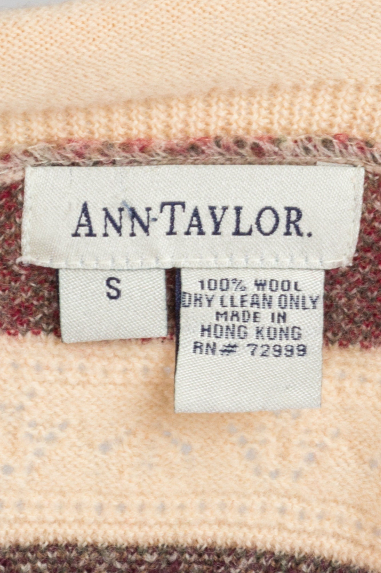 90s Ann Taylor Floral Wool Knit Sweater - Small 